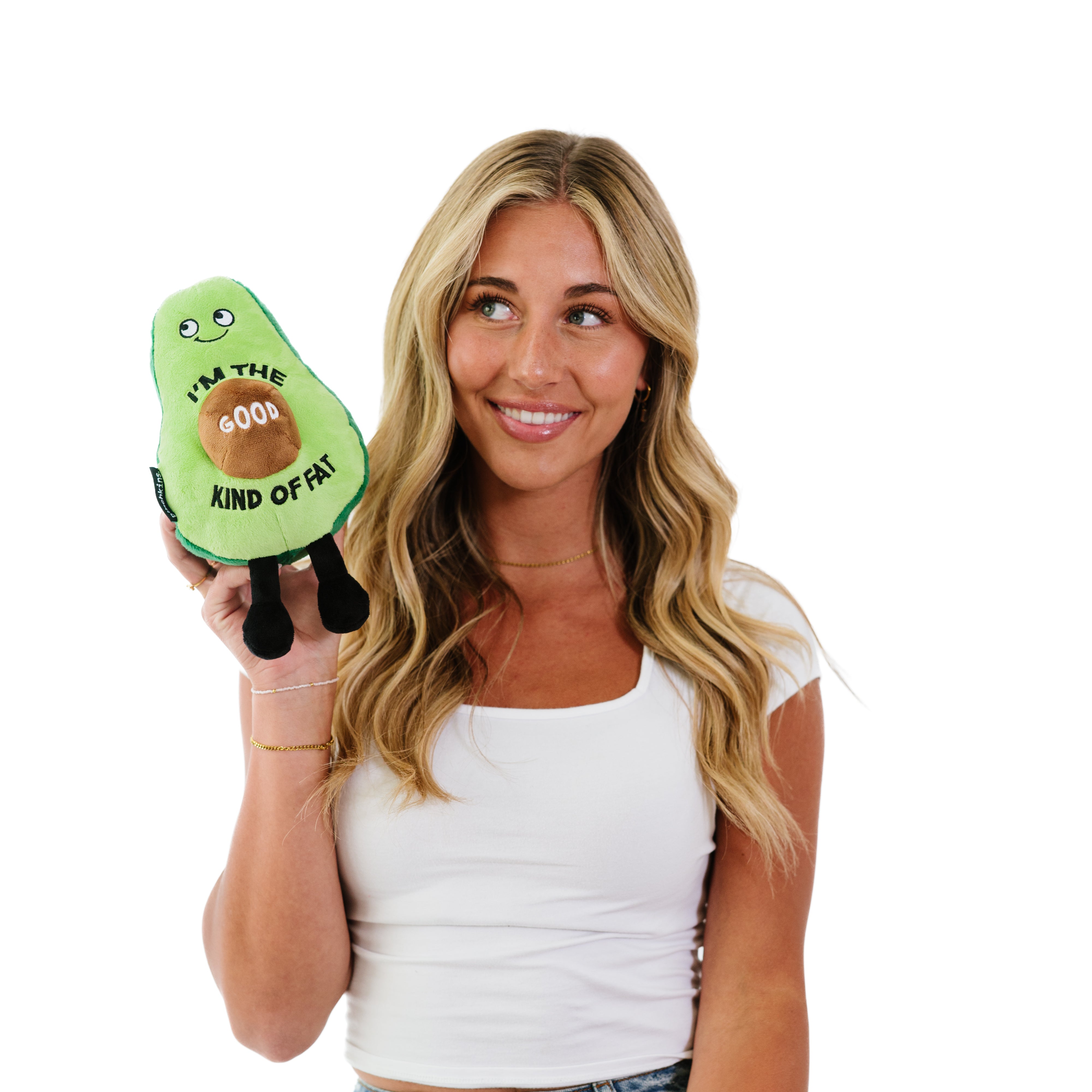 "I'm The Good Kind Of Fat" Avocado Plush