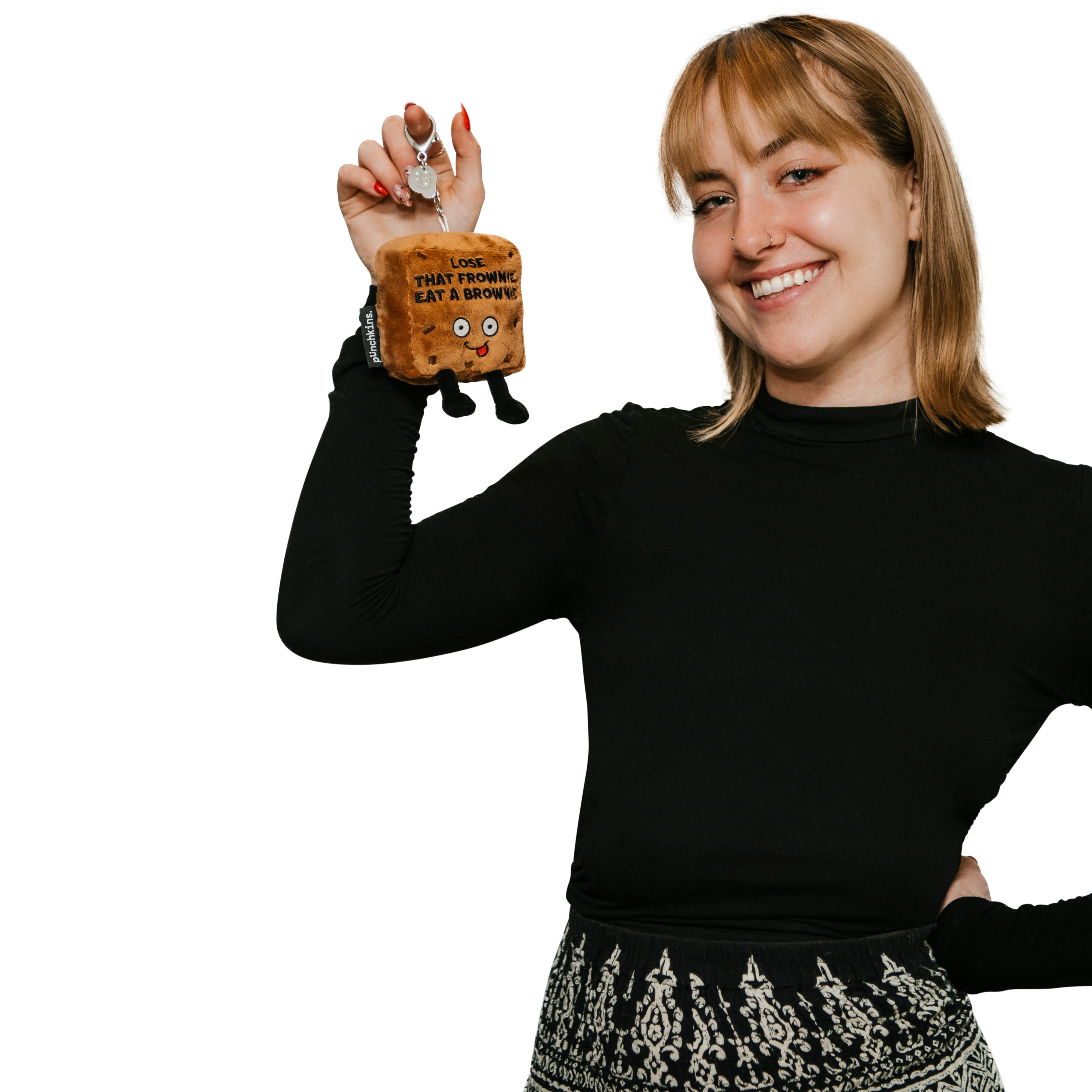 "Lose That Frownie, Eat a Brownie" Brownie Bag Charm