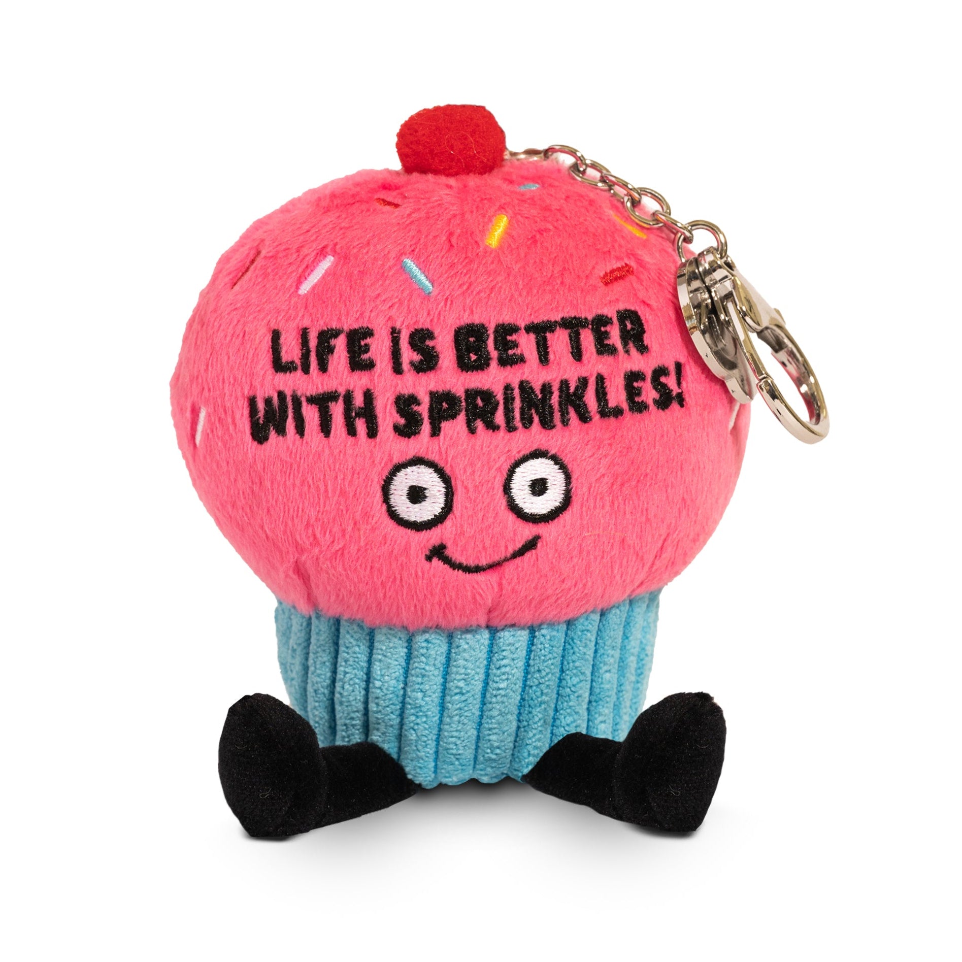 "Life is Better With Sprinkles" Cupcake Plush Bag Charm