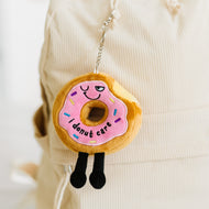 "I Donut Care" Donut Plush Bag Charm