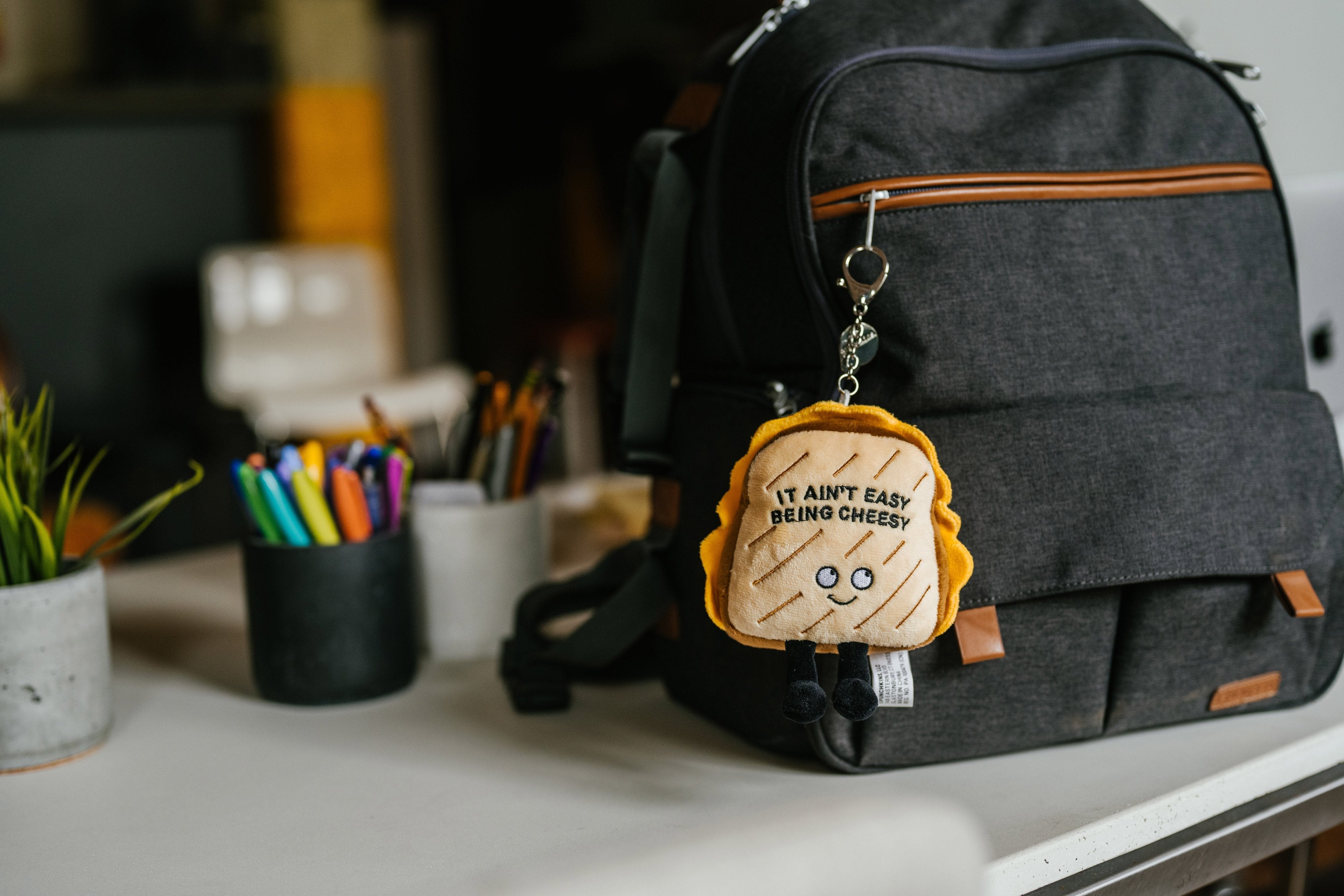 "It Ain't Easy Being Cheesy" Grilled Cheese Bag Charm