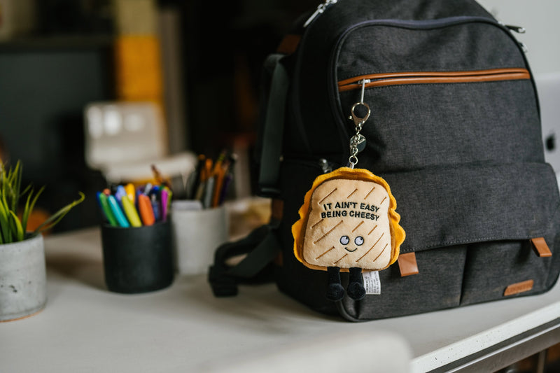 "It Ain't Easy Being Cheesy" Grilled Cheese Bag Charm