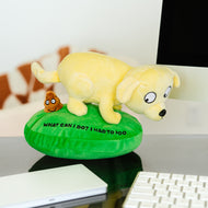 "What Can I Do? I Had to Poo" Pooping Dog Plushie