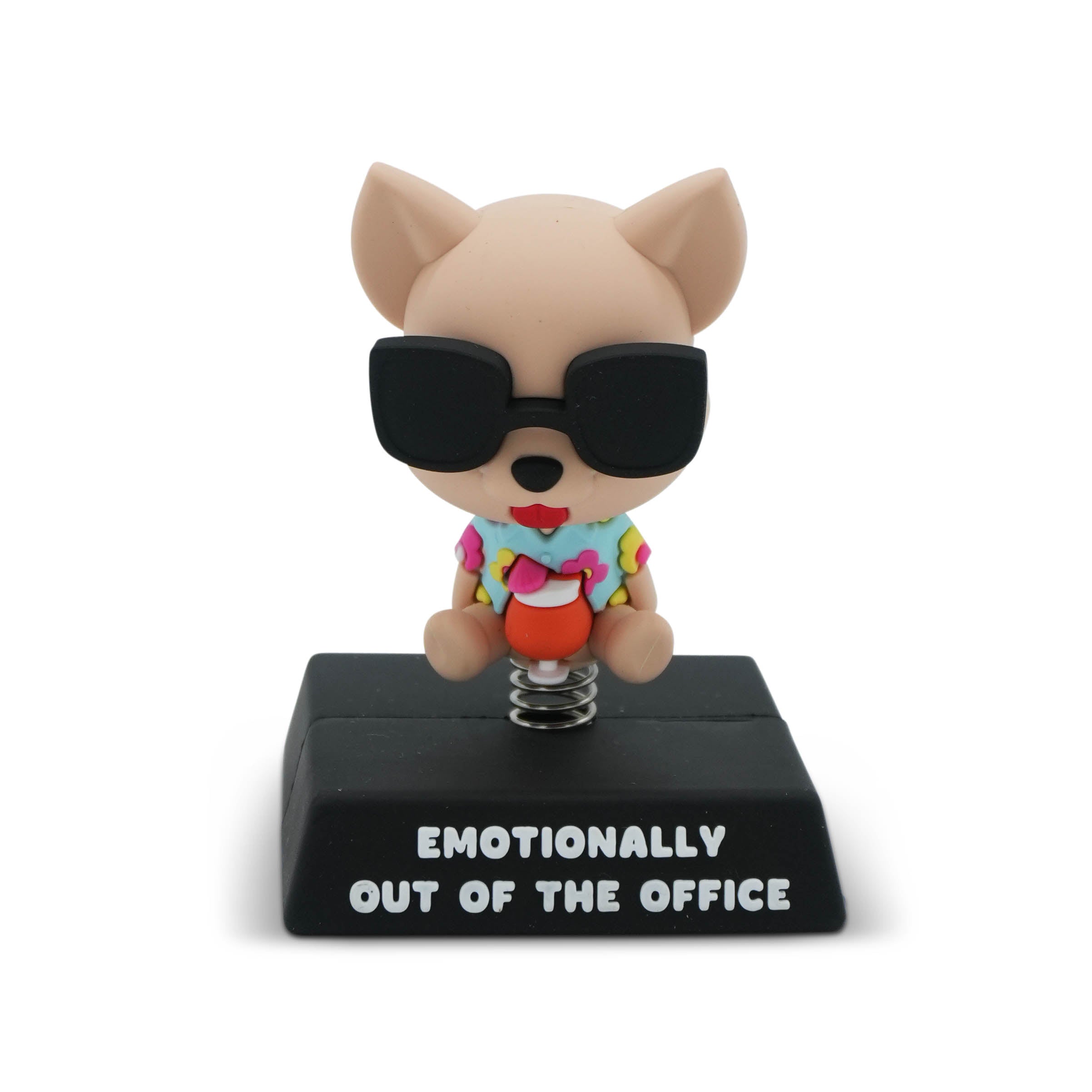 "Emotionally OOO" Chihuahua Spring Bobblehead