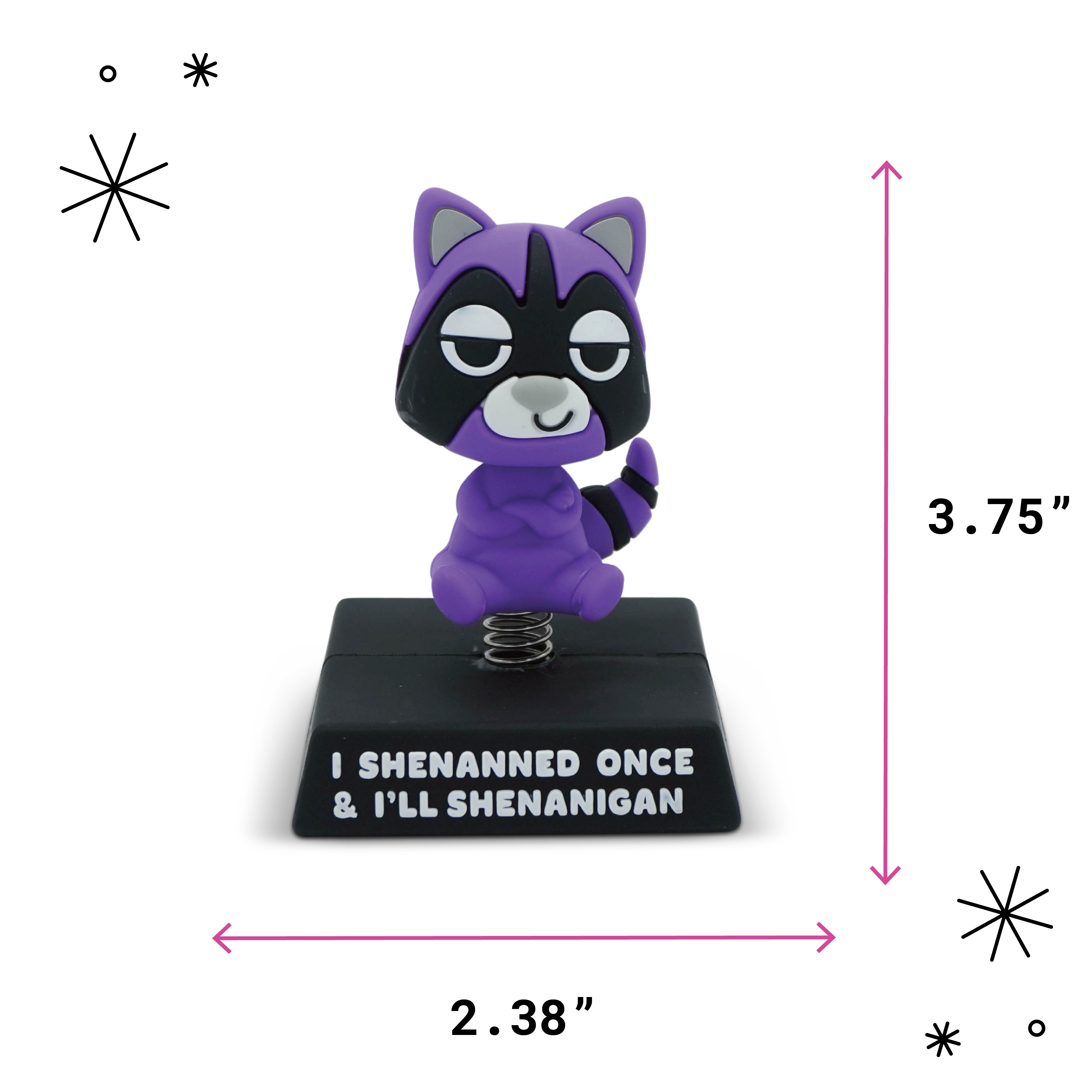 "I Shenanned Once & I'll Shenanigan" Racoon Spring Bobblehead