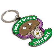 "I Don't Give a Shitake" Mushroom Keychain