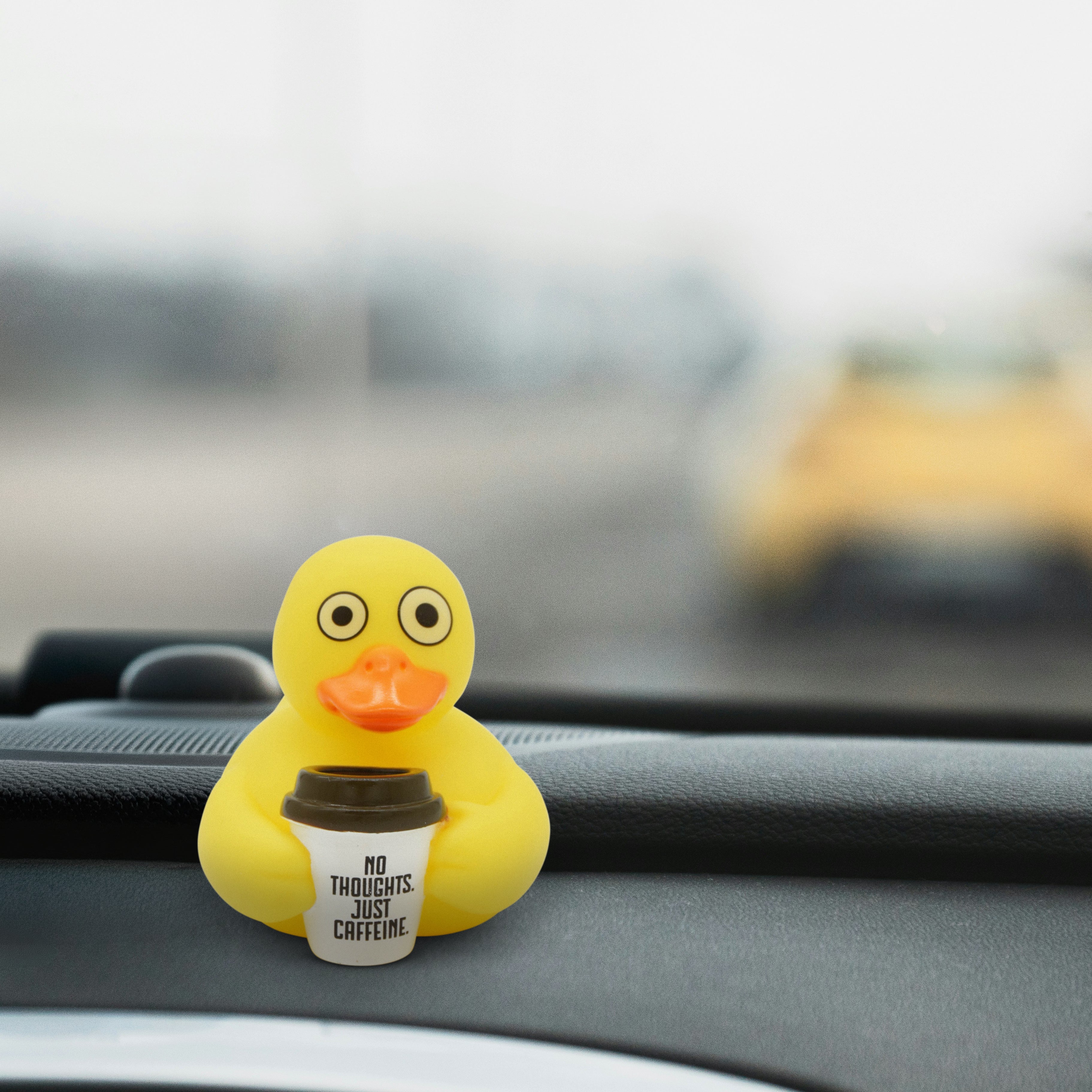 “No Thoughts. Just Caffeine” Rubber Duck