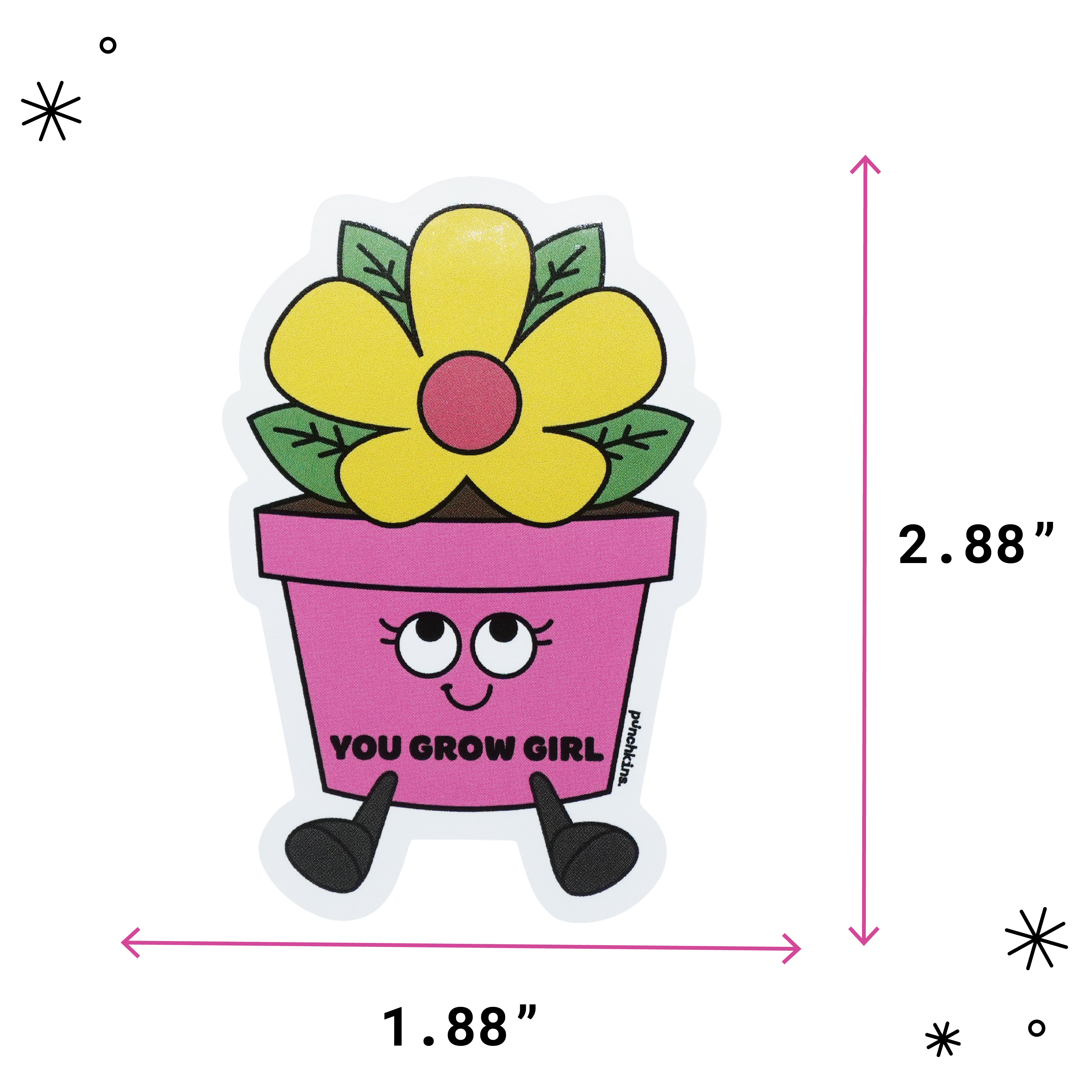 "You Grow Girl" Flower Vinyl Sticker