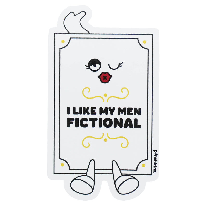 "I Like My Men Fictional" Book Vinyl Sticker