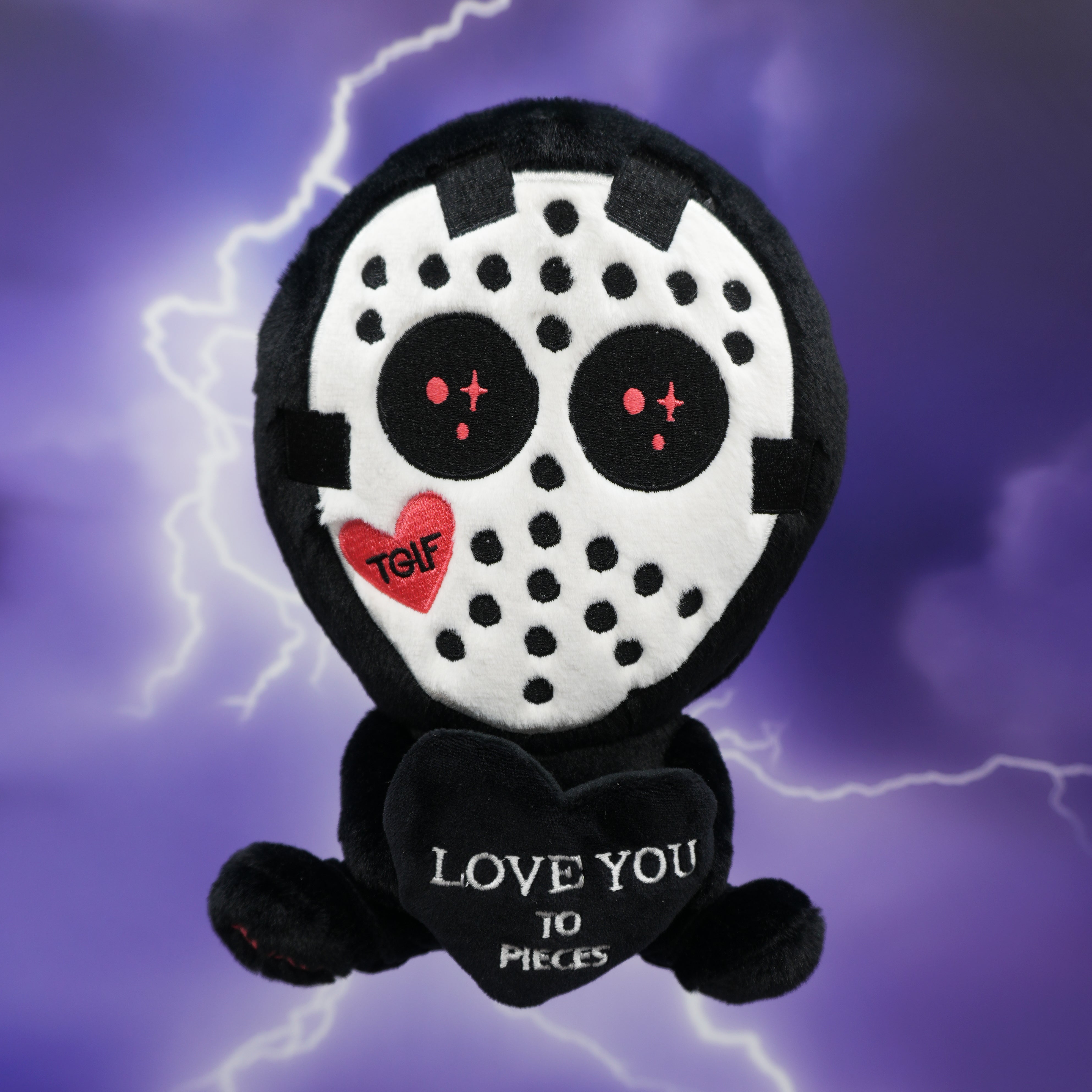 "Love You to Pieces" Hockey Mask Killer Plush