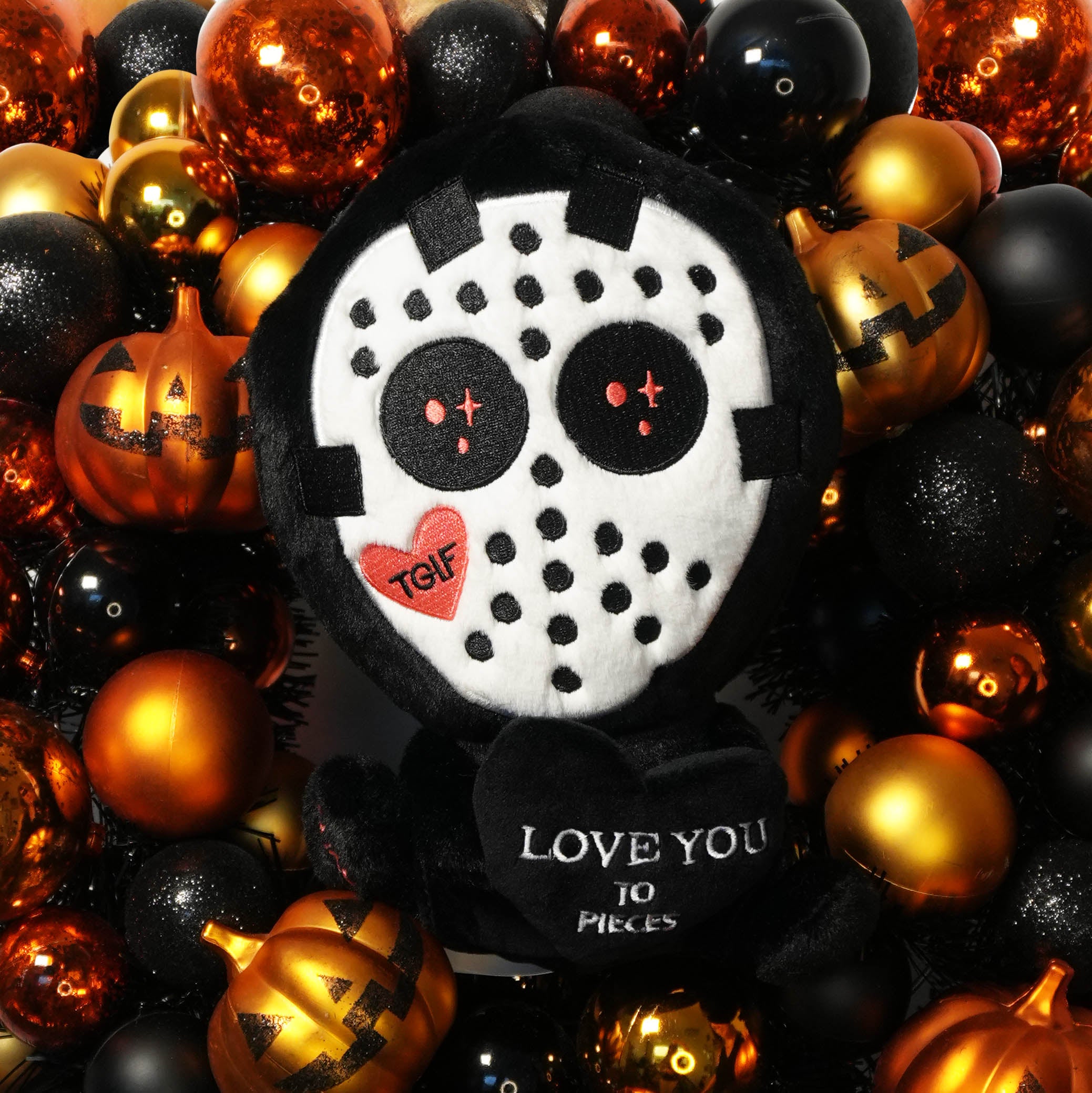 "Love You to Pieces" Hockey Mask Killer Plush