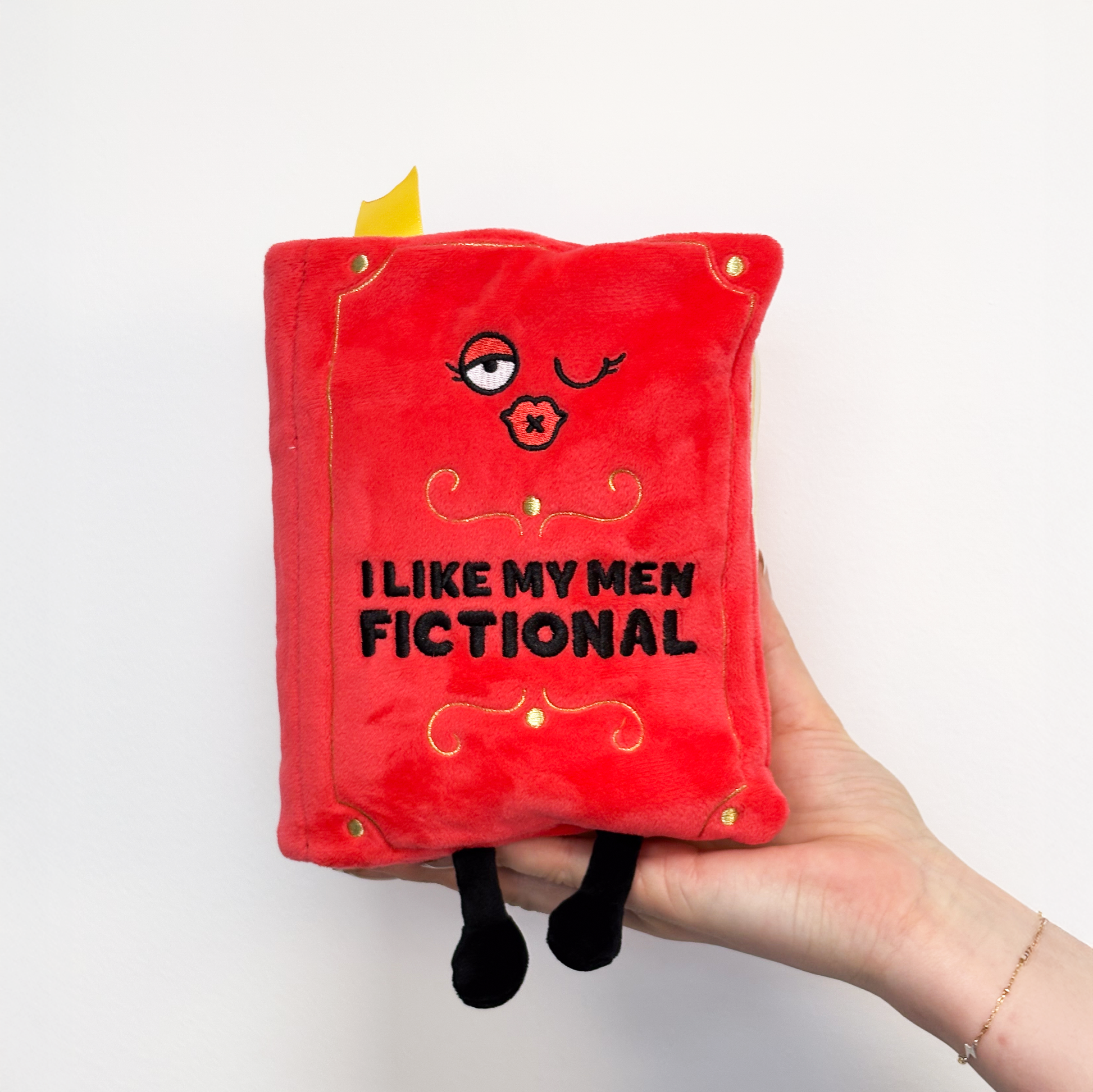 "I Like My Men Fictional" Book Boyfriend Plush