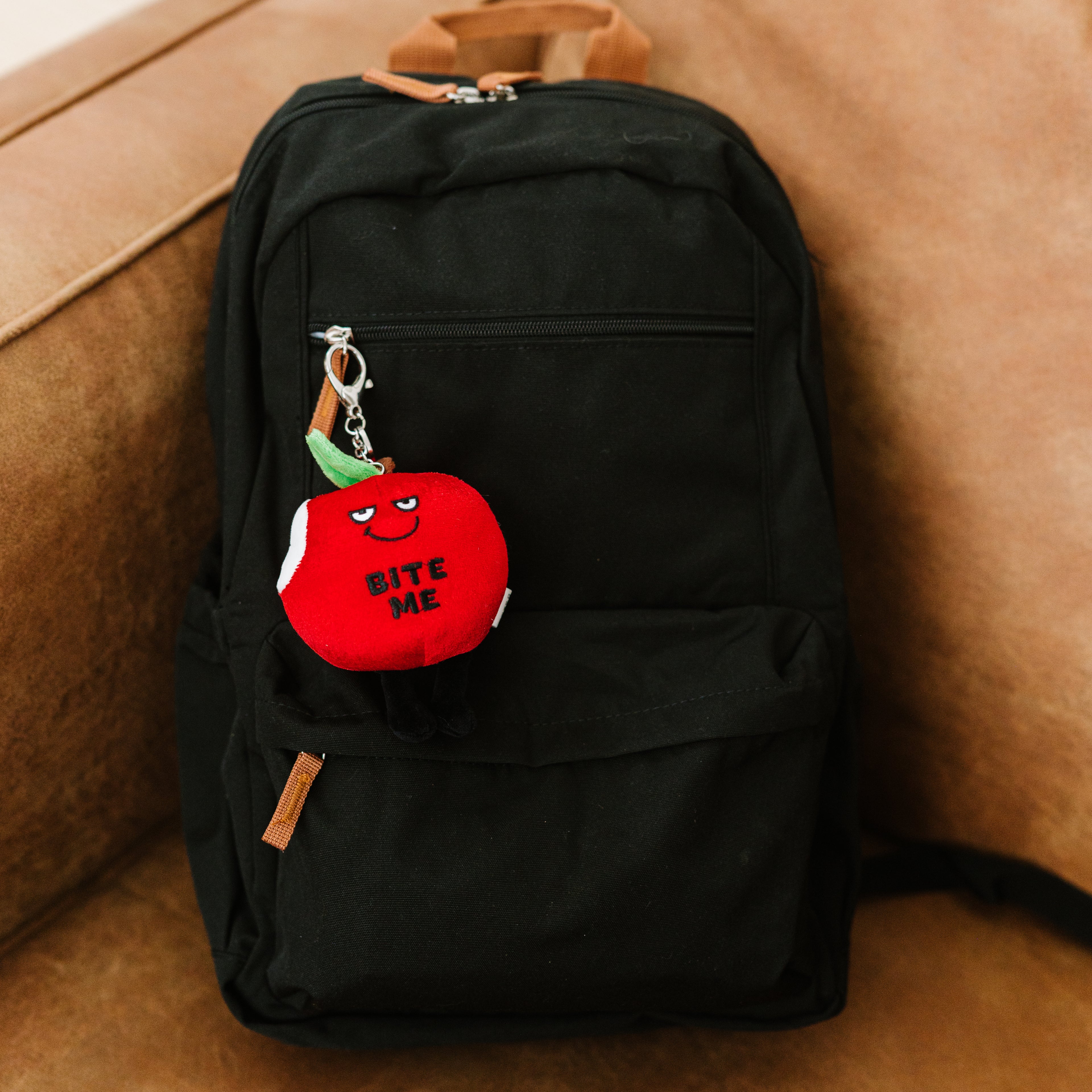 &quot;Bite Me&quot; Apple Plush Bag Charm