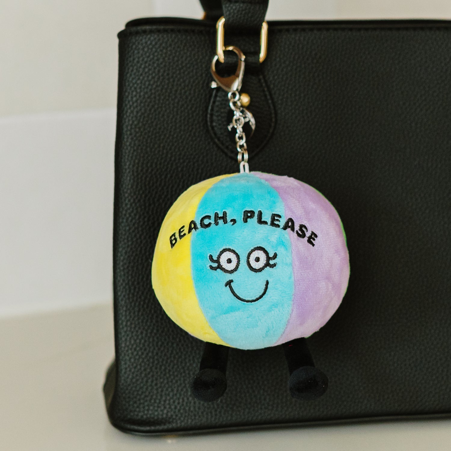 &quot;Beach, Please&quot; Beach Ball Plush Bag Charm