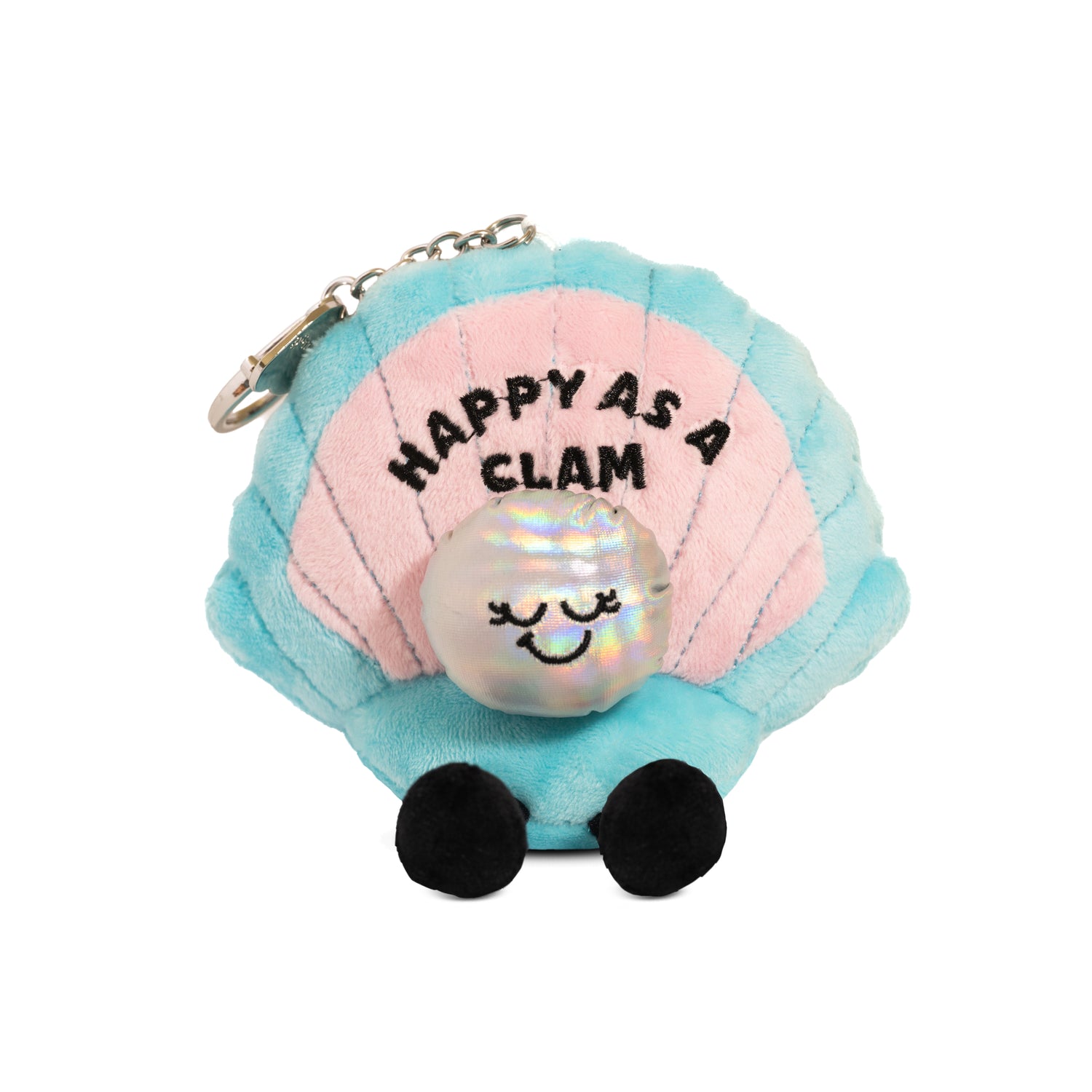 &quot;Happy as a Clam&quot; Clam Plush Bag Charm