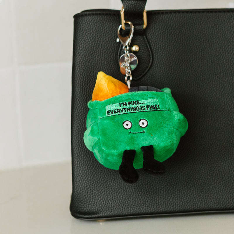 "I'm Fine...Everything is Fine" Dumpster Fire Plush Bag Charm