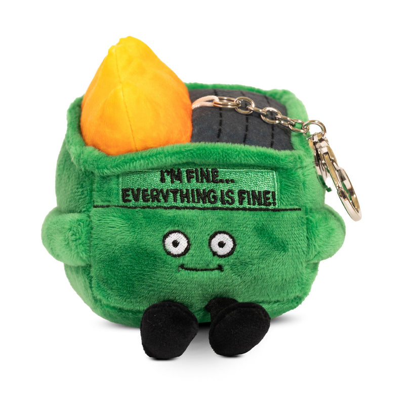 "I'm Fine...Everything is Fine" Dumpster Fire Plush Bag Charm