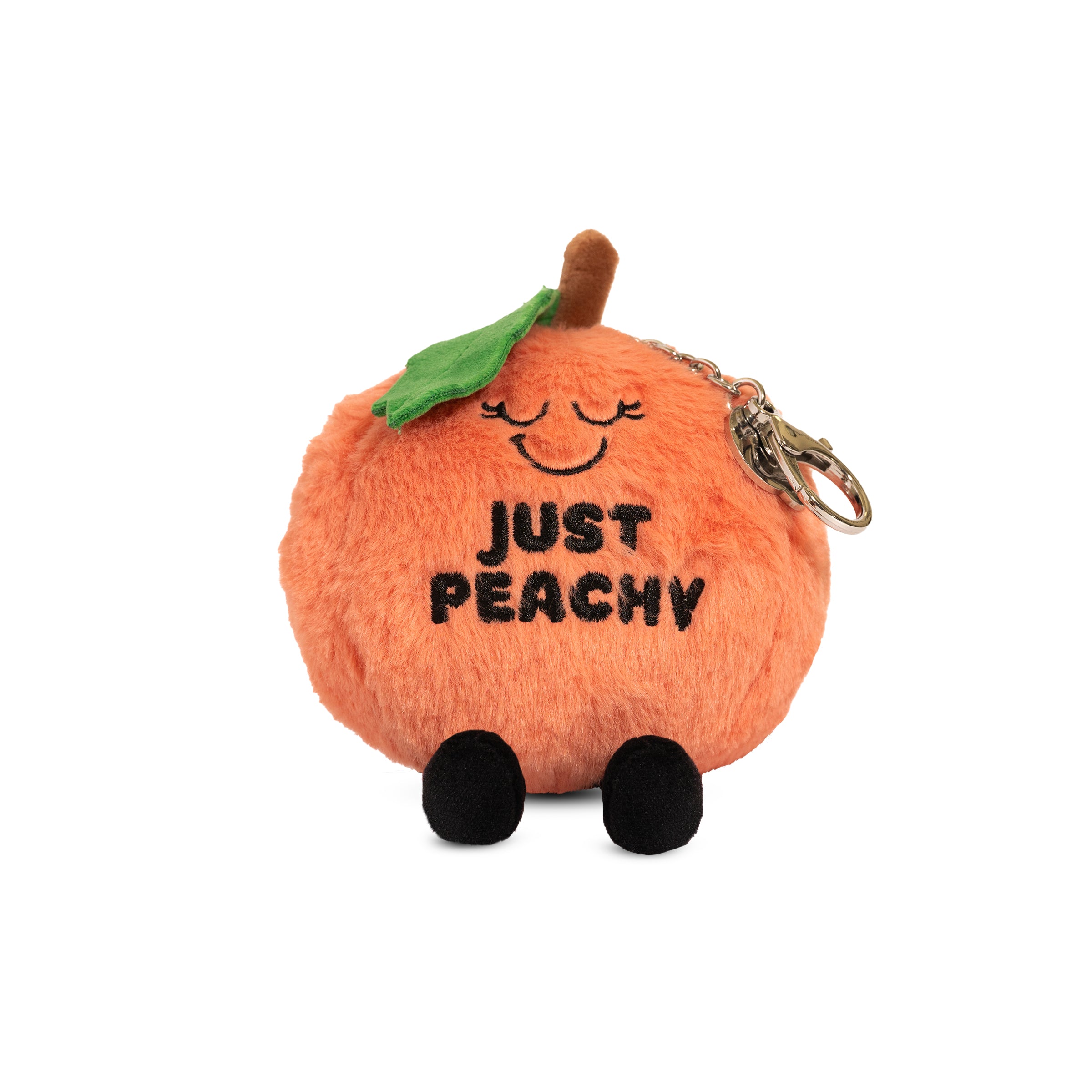&quot;Just Peachy&quot; Peach Plush Bag Charm