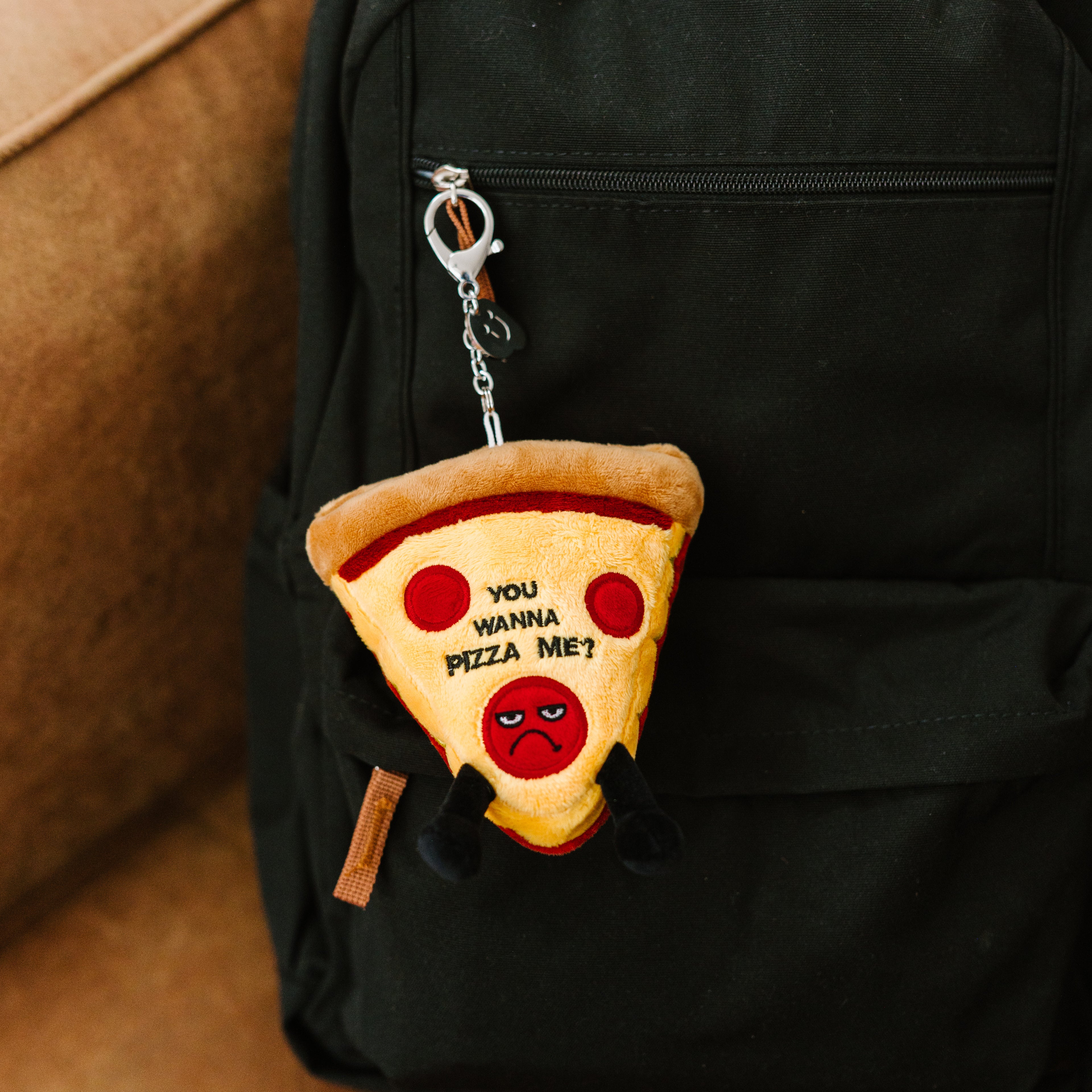 &quot;You Wanna Pizza Me&quot; Pizza Plush Bag Charm