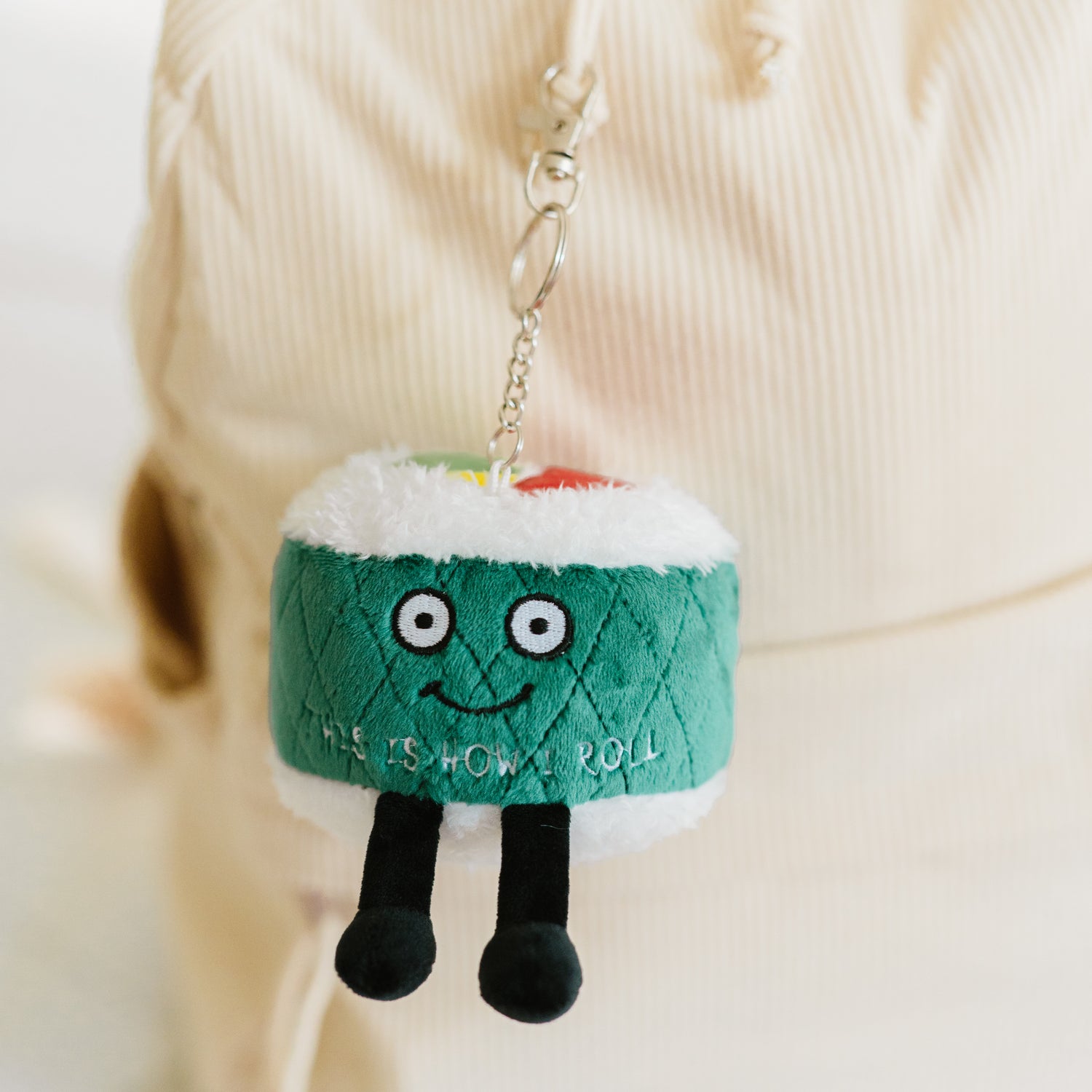 &quot;This is How I Roll&quot; Sushi Plush Bag Charm