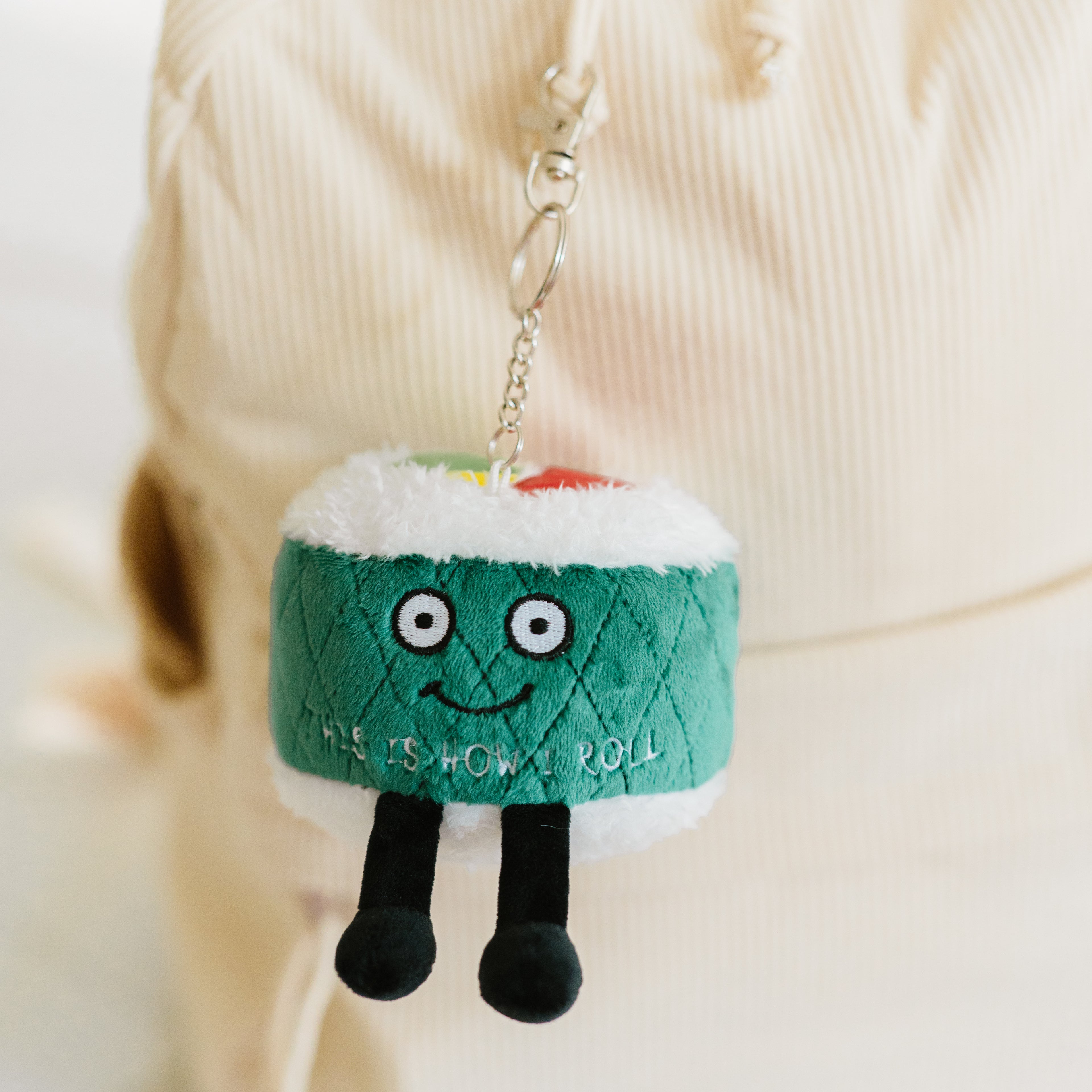 &quot;This is How I Roll&quot; Sushi Plush Bag Charm