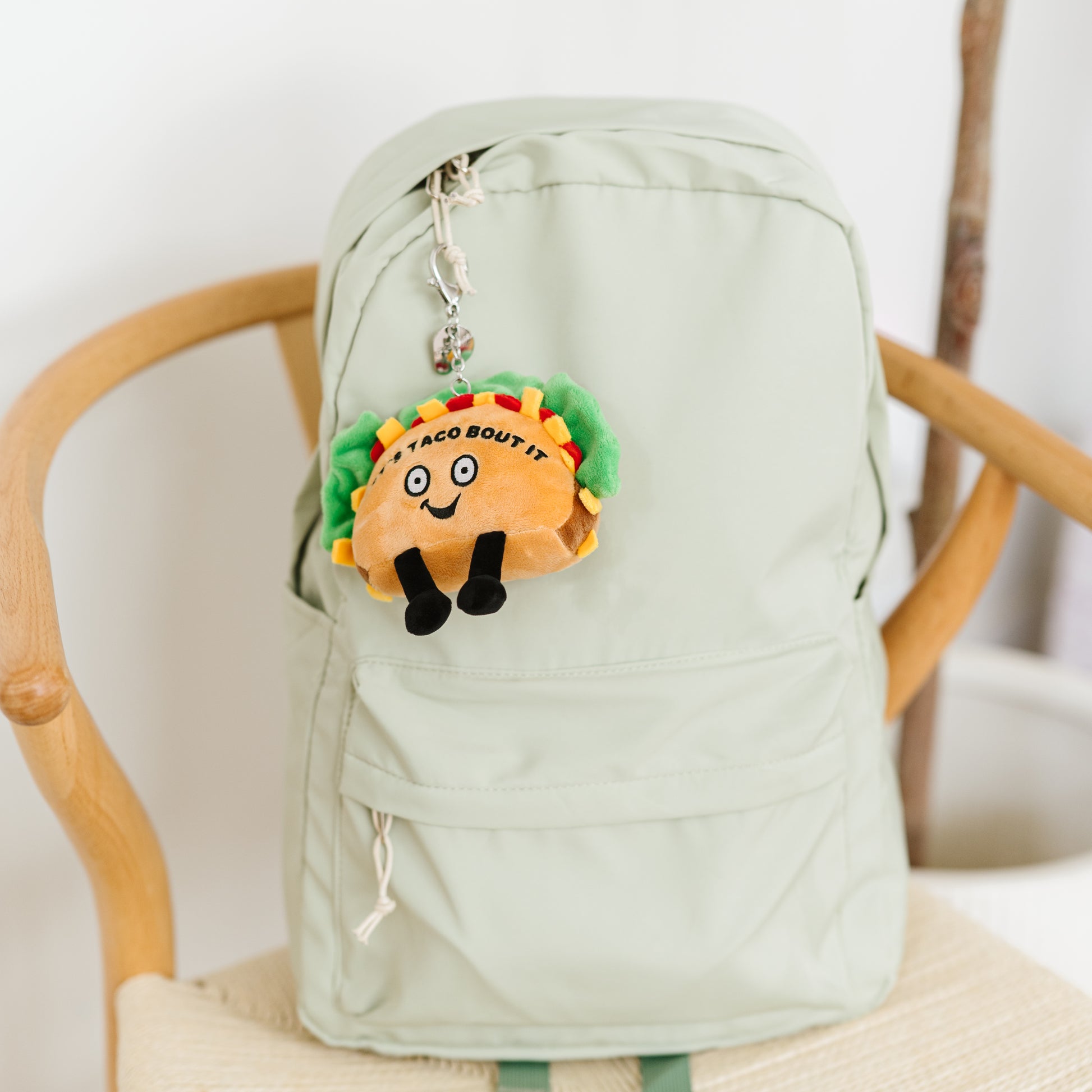 "Let's Taco Bout It" Taco Plush Bag Charm