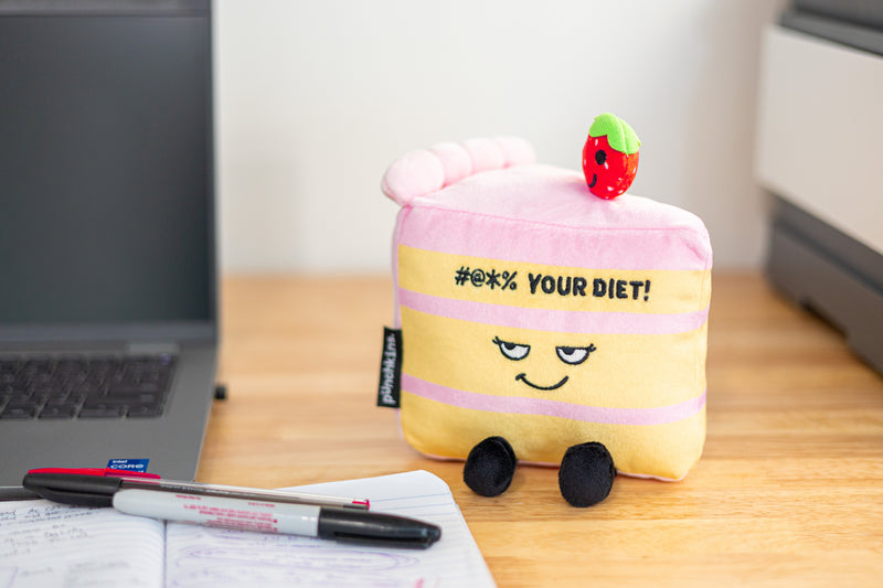 "#@*% Your Diet!" Cake Slice Plush
