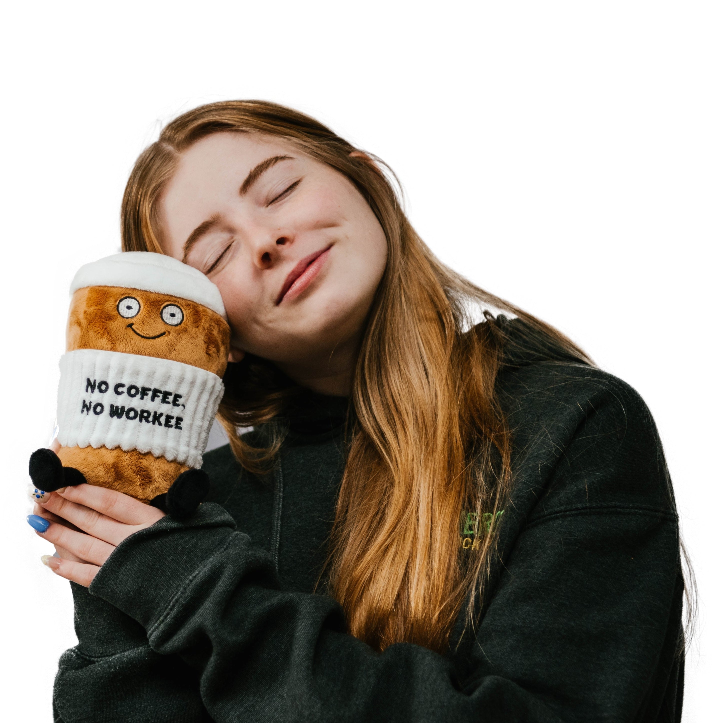 a girl has no coffee mug Punchkins - Plush Coffee