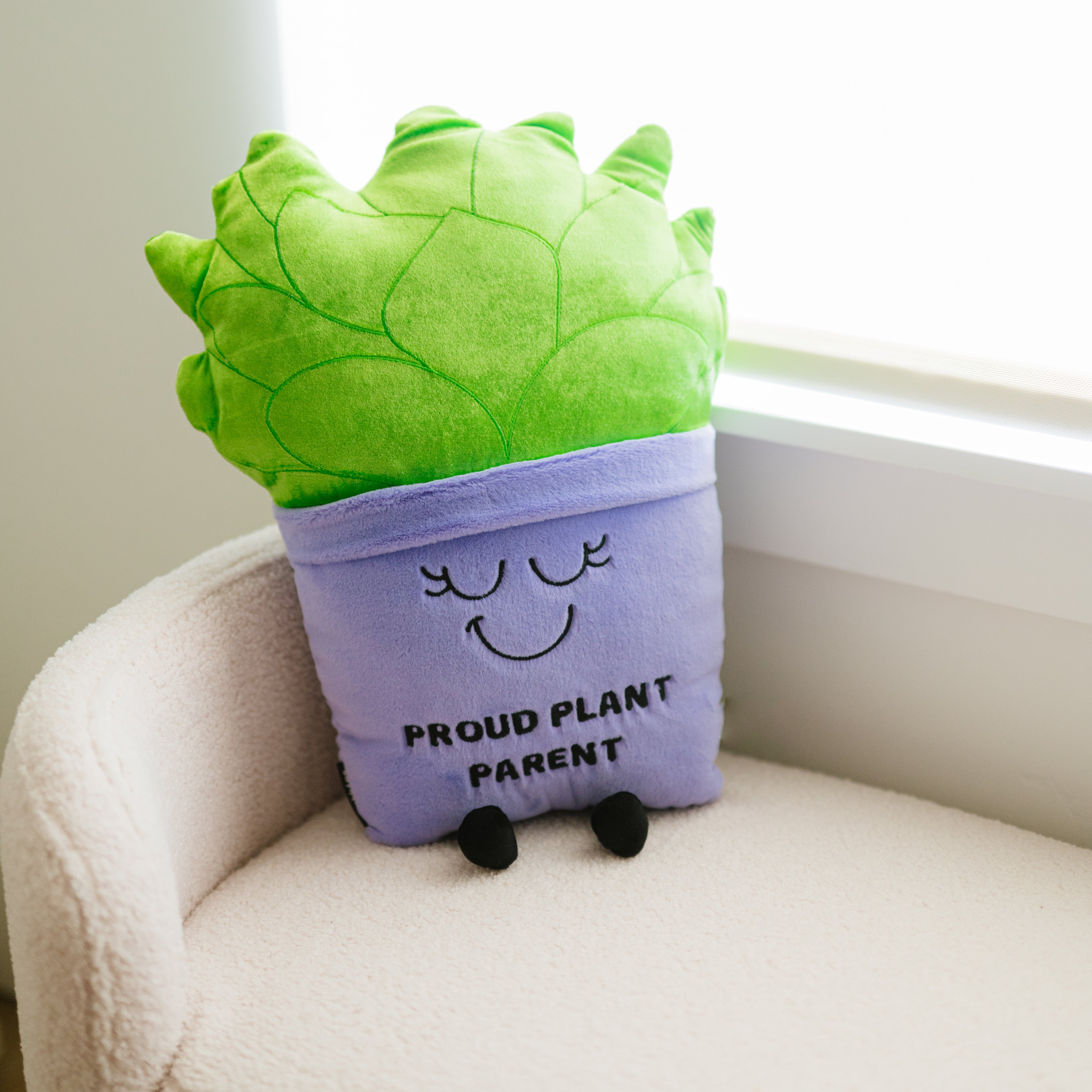 &quot;Proud Plant Parent&quot; Plant Plush Pillow