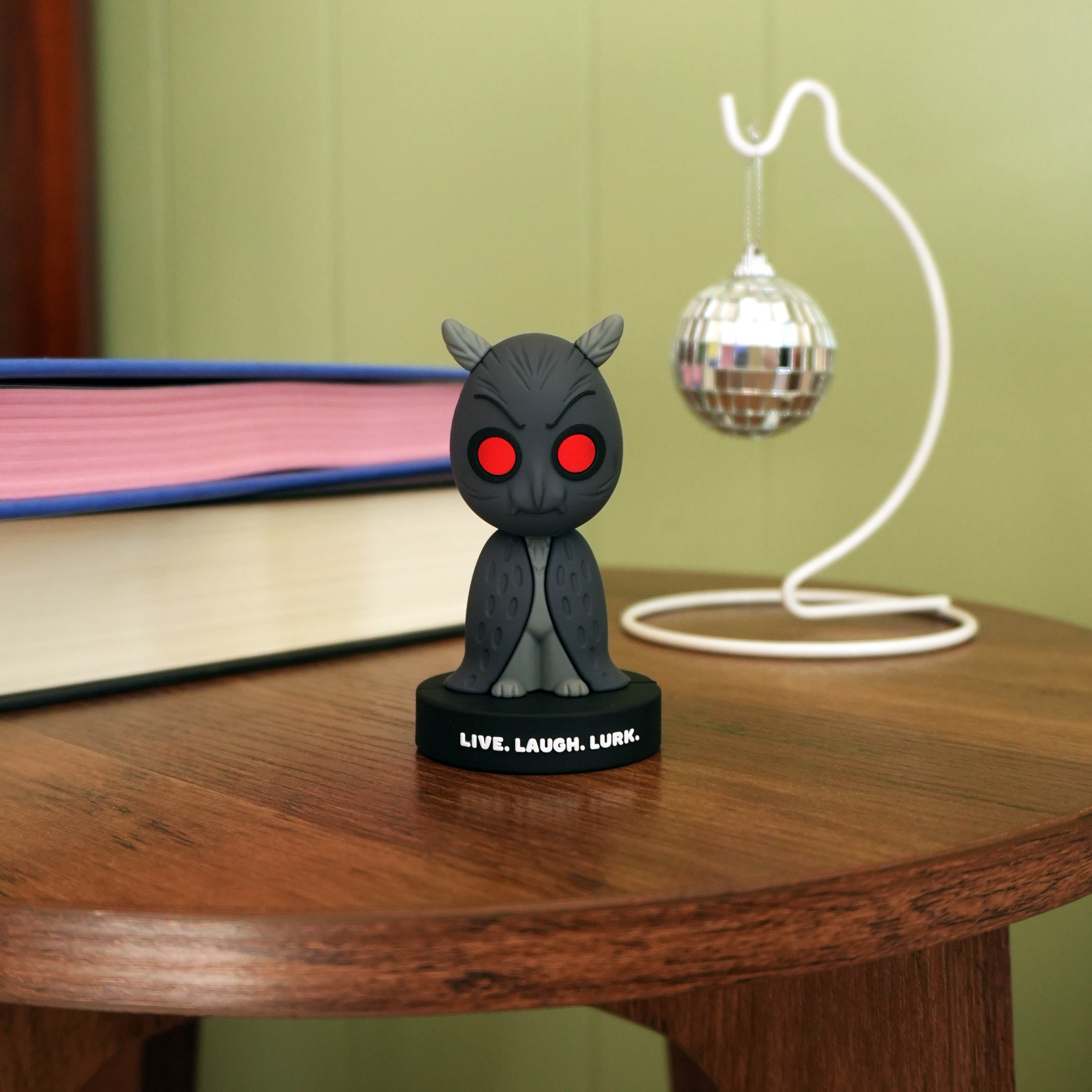 "Live. Laugh. Lurk." Mothman Bobblehead