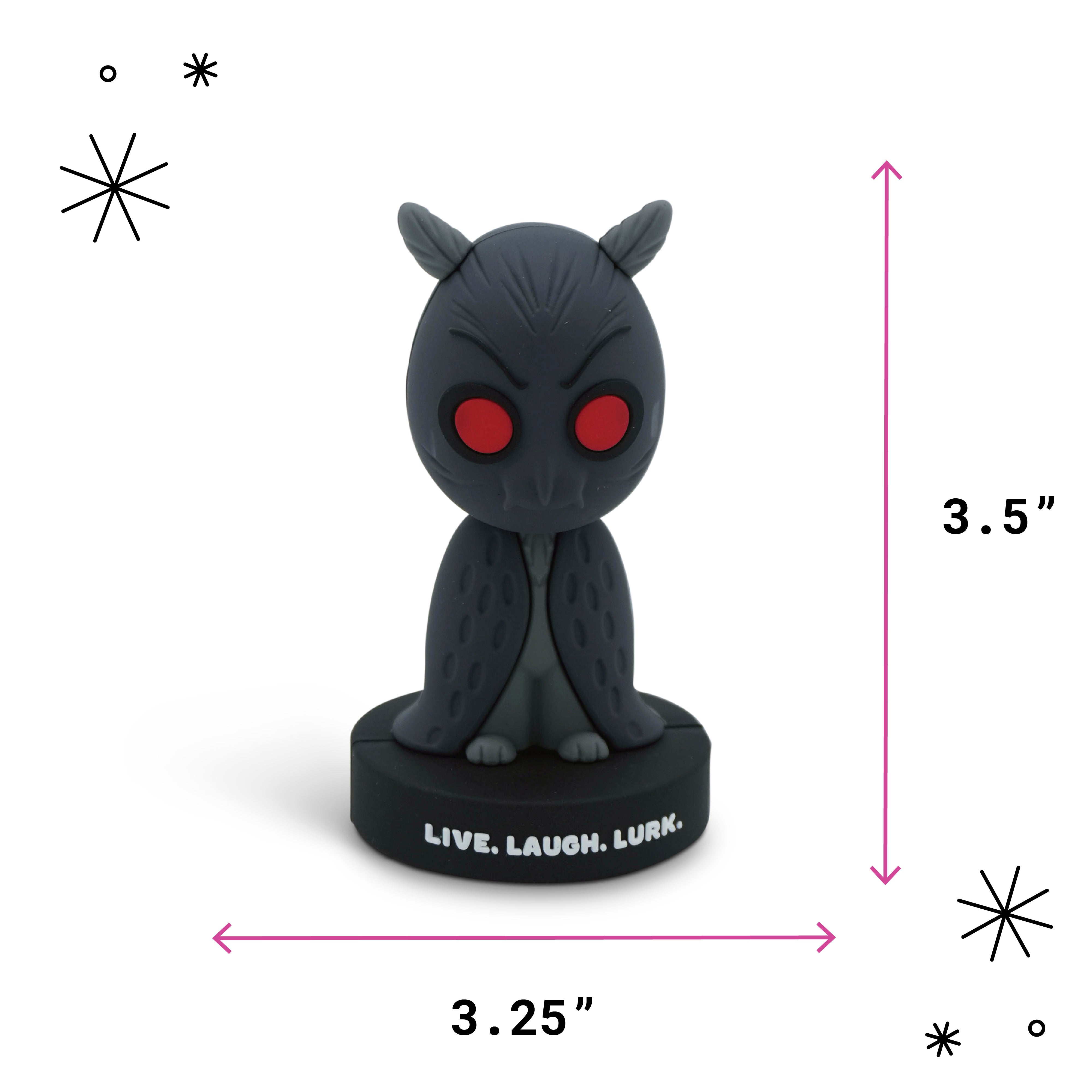 "Live. Laugh. Lurk." Mothman Bobblehead