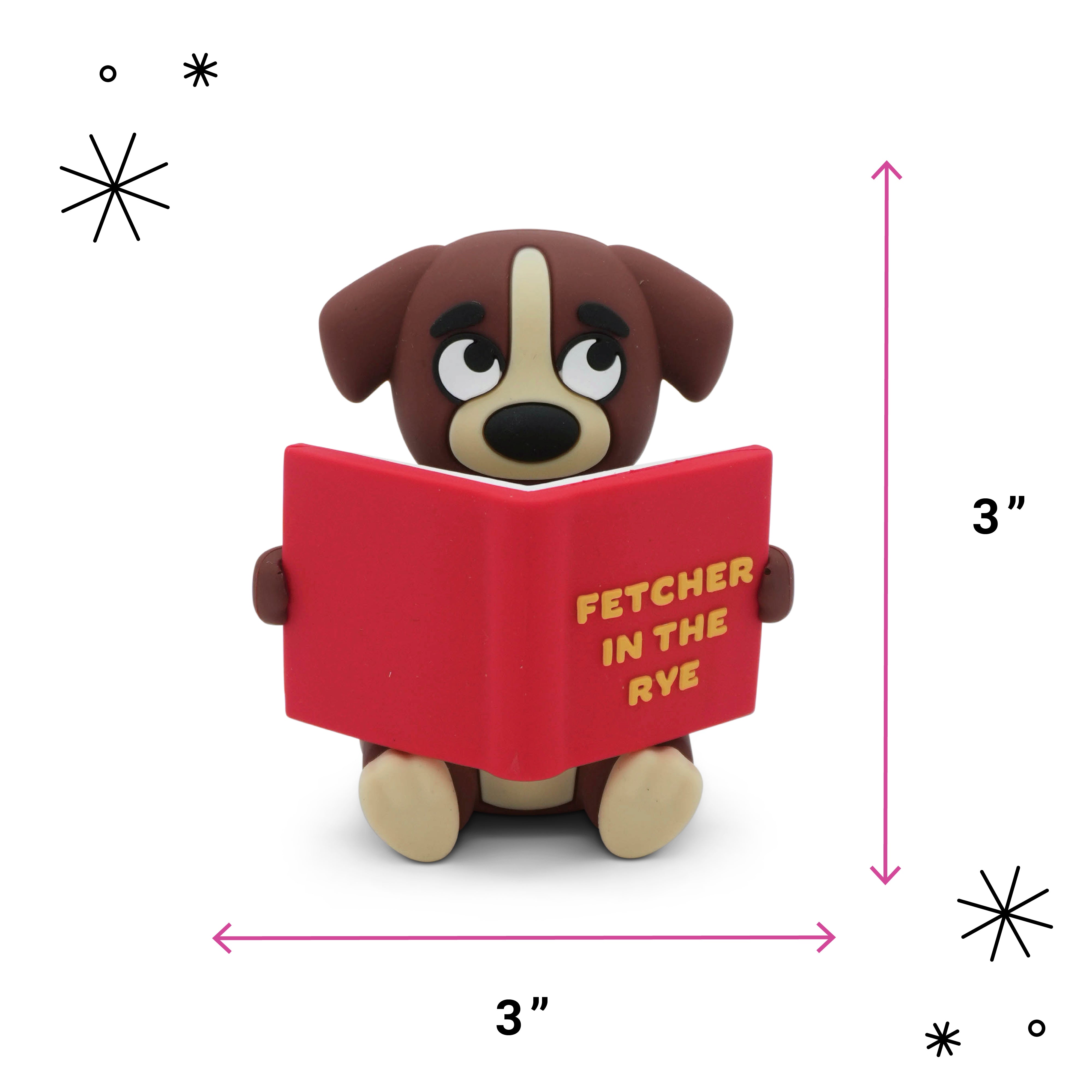 "Fetcher in the Rye" Reading Dog Desk Figure