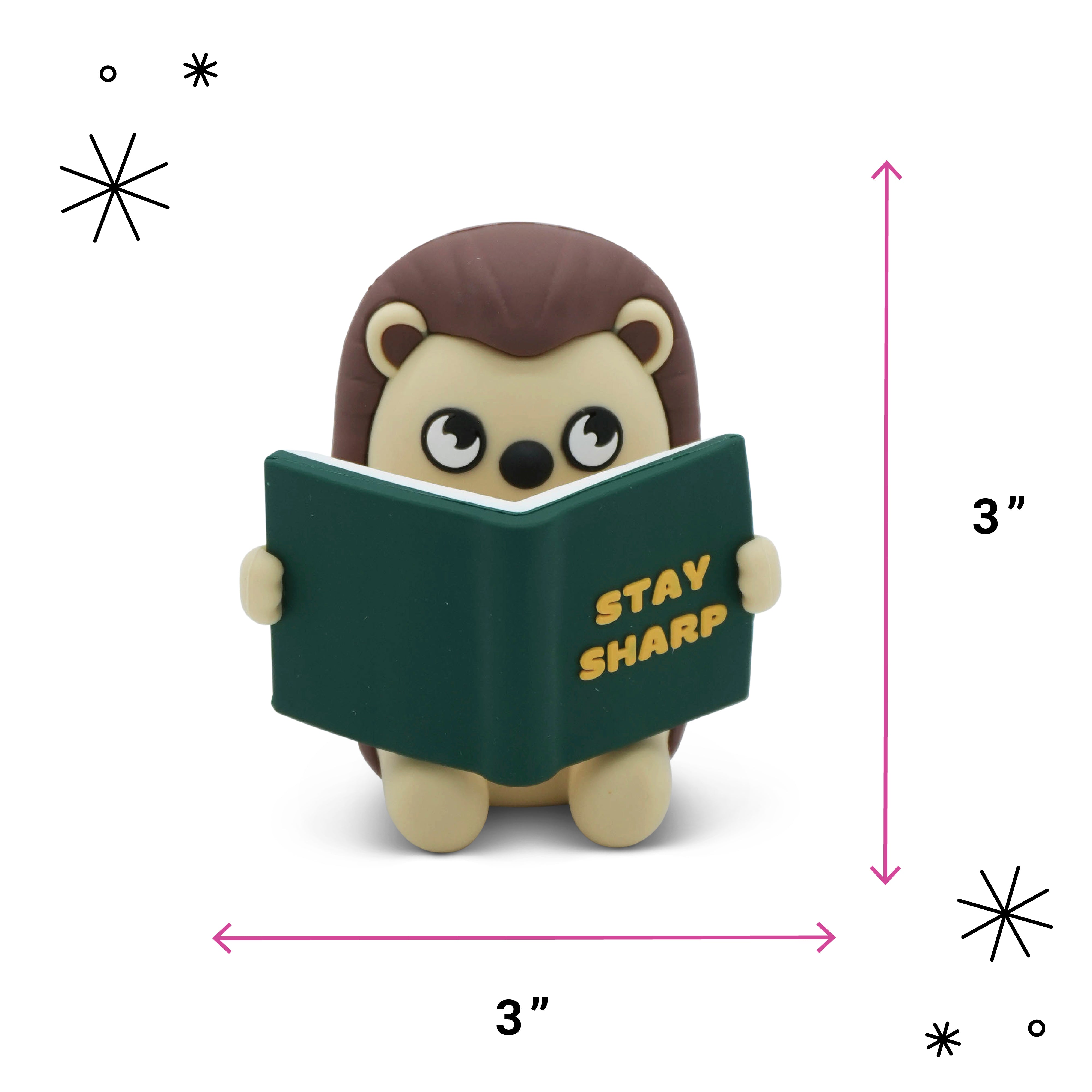 "Stay Sharp" Reading Hedgehog Desk Figure
