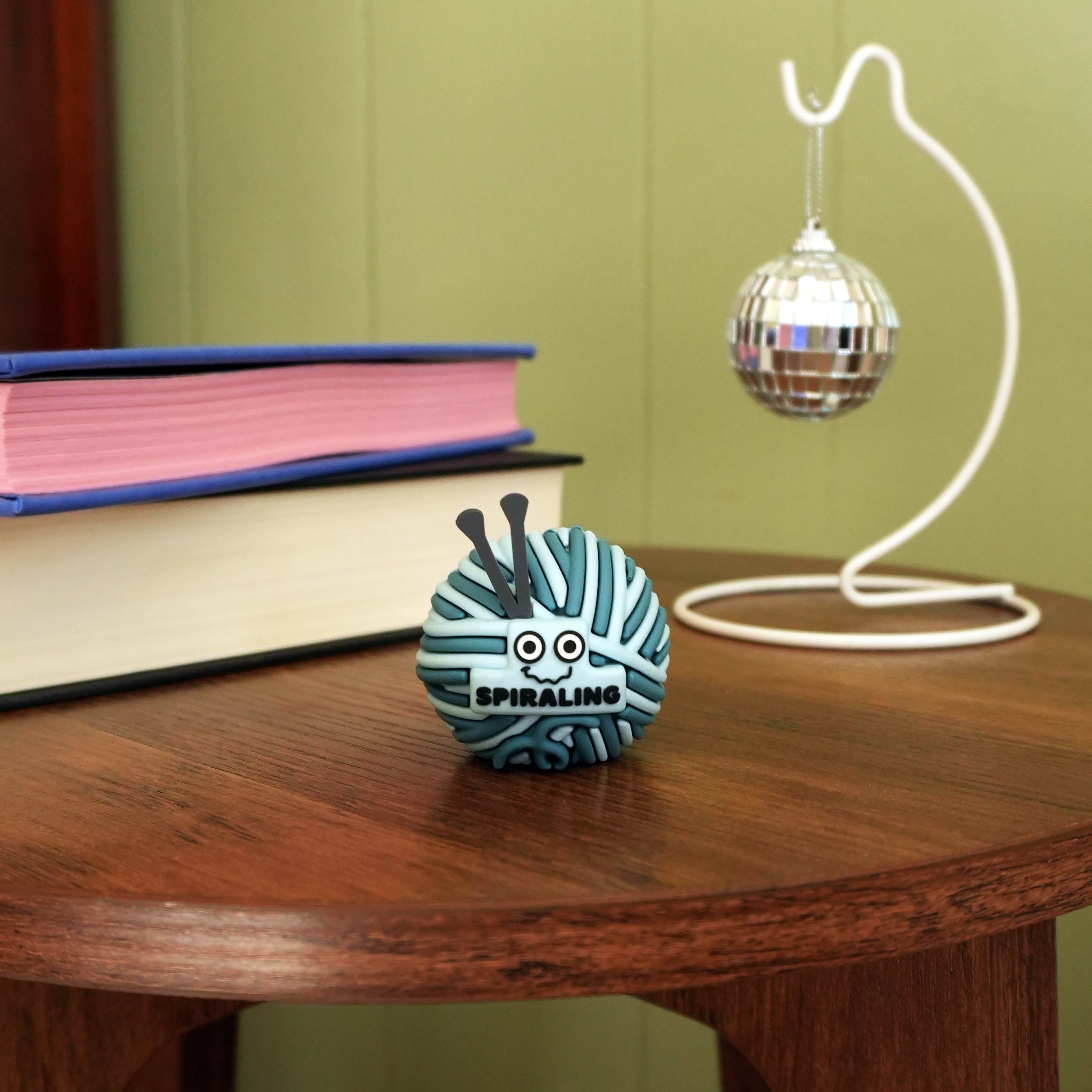 "Spiraling" Ball of Yarn Mini Desk Figure
