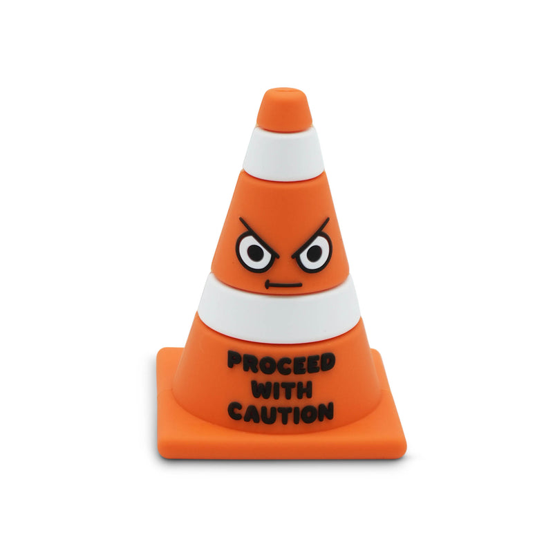 "Proceed With Caution" Traffic Cone Mini Desk Figure