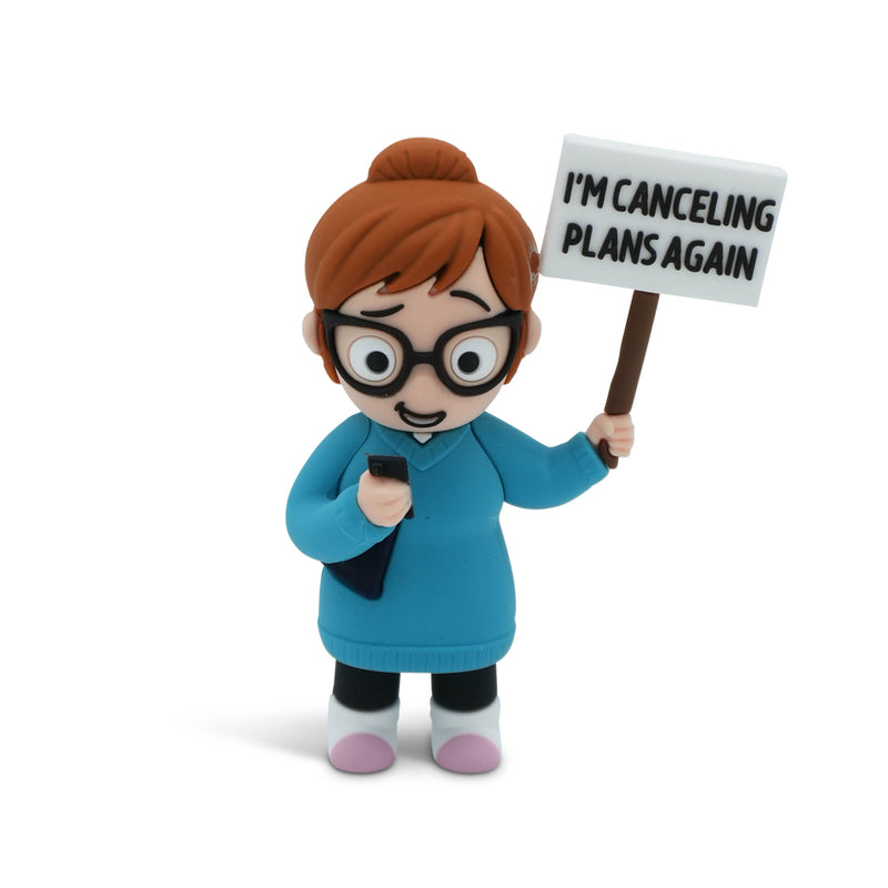 "I'm Canceling Plans Again" Book Lover Desk Figure