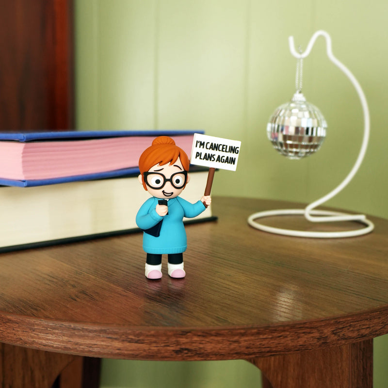 "I'm Canceling Plans Again" Book Lover Desk Figure