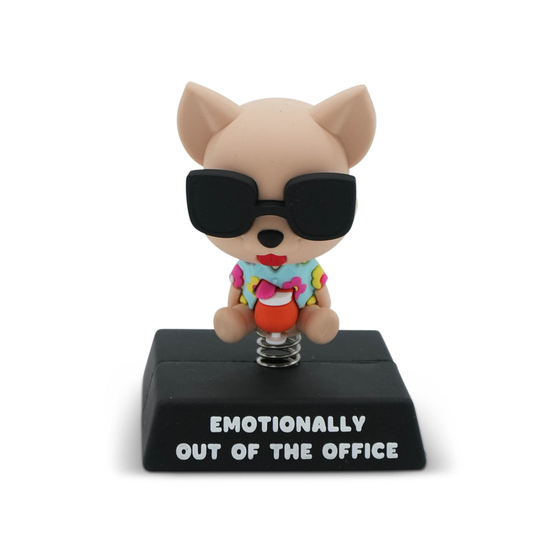 "Emotionally OOO" Chihuahua Spring Bobblehead