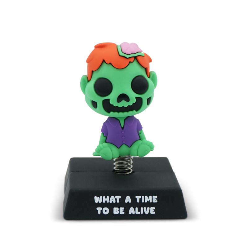 "What a Time to be Alive" Zombie Spring Bobblehead