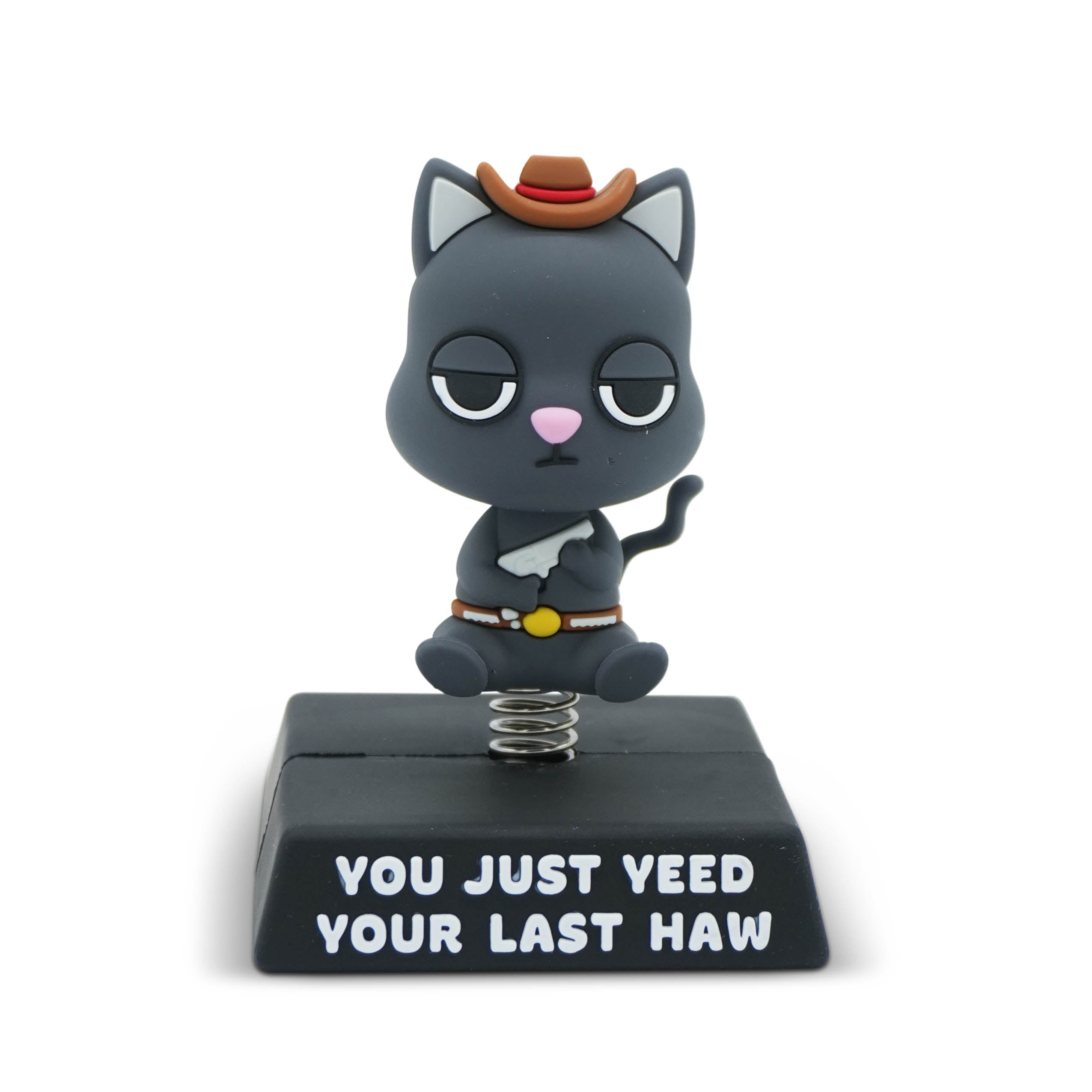 "You Just Yeed Your Last Haw" Cowboy Cat Spring Bobblehead