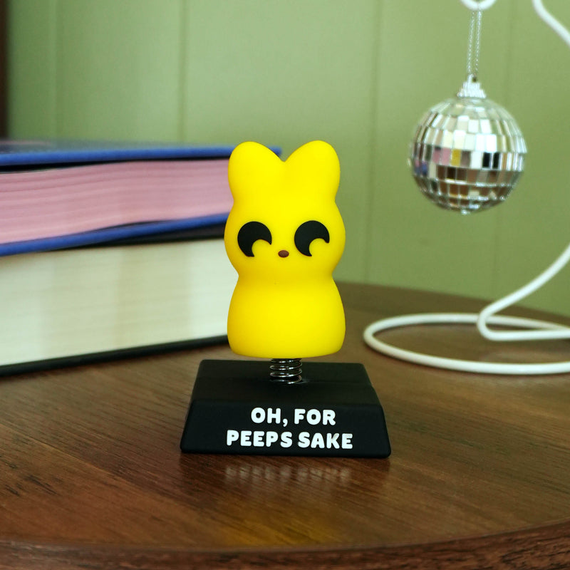 "Oh, For Peeps Sake" Marshmallow Bunny Spring Bobblehead