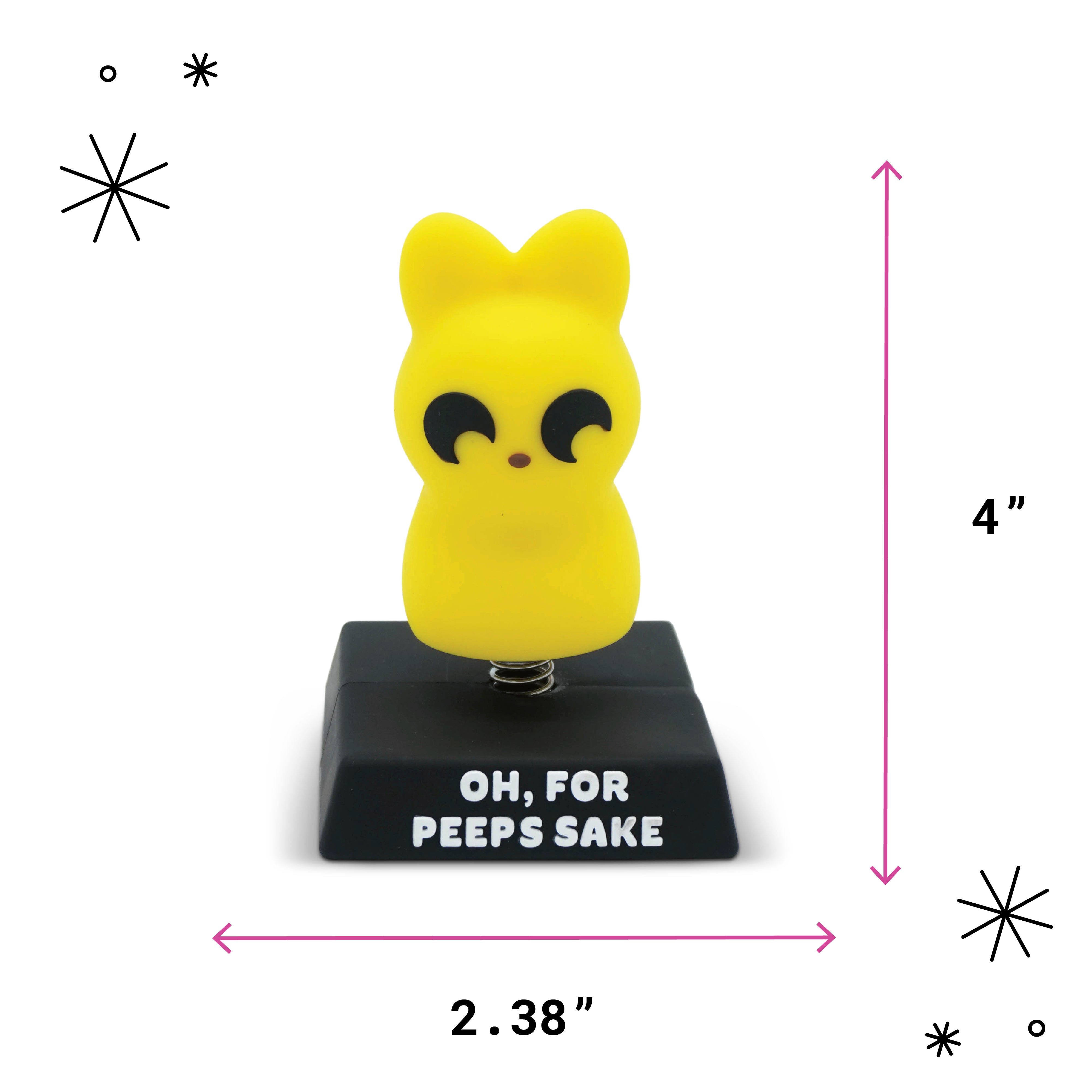 "Oh, For Peeps Sake" Marshmallow Bunny Spring Bobblehead