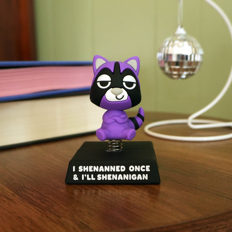 "I Shenanned Once & I'll Shenanigan" Racoon Spring Bobblehead