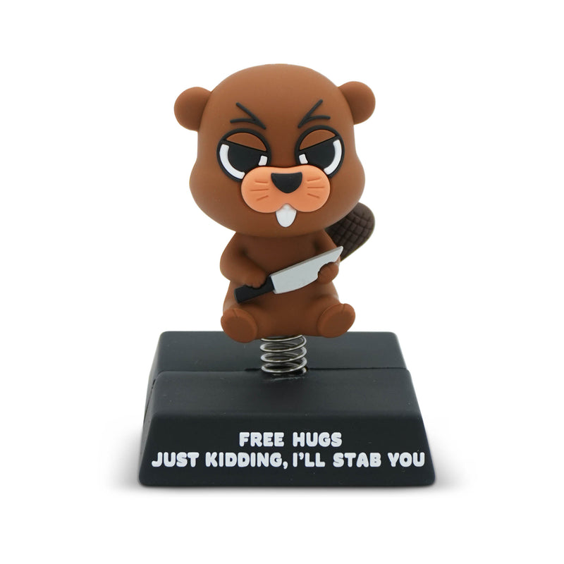 "Free Hugs. Just Kidding, I'll Stab You" Beaver Spring Bobblehead