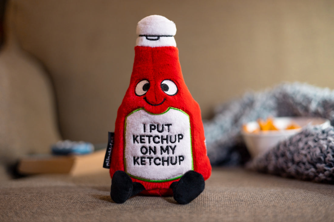&quot;I Put Ketchup on My Ketchup&quot; Ketchup Bottle Plush