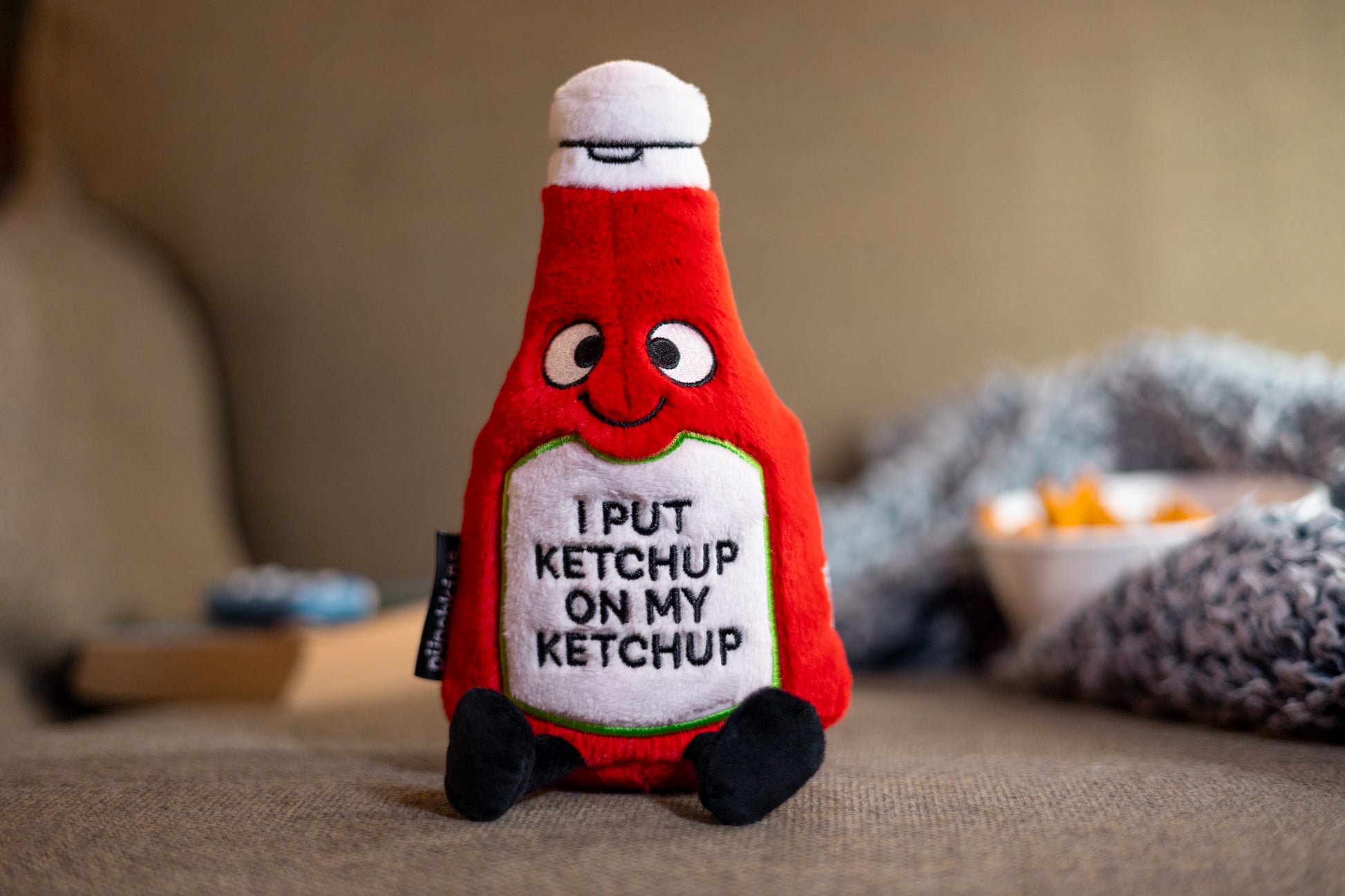 "I Put Ketchup on My Ketchup" Ketchup Bottle Plush