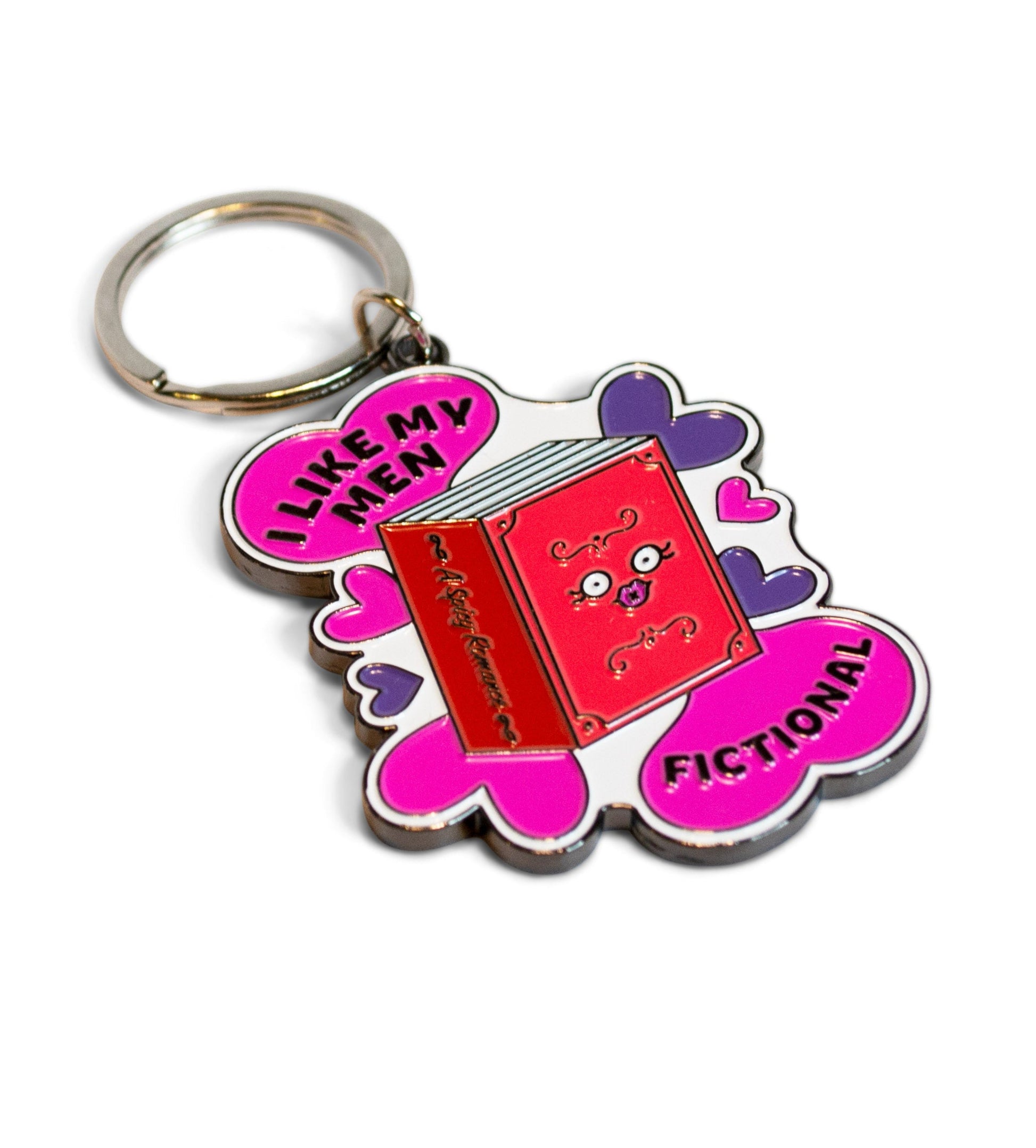 "I Like My Men Fictional" Book Keychain