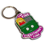 "I'm Fine...Everything's Fine" Dumpster Fire Keychain