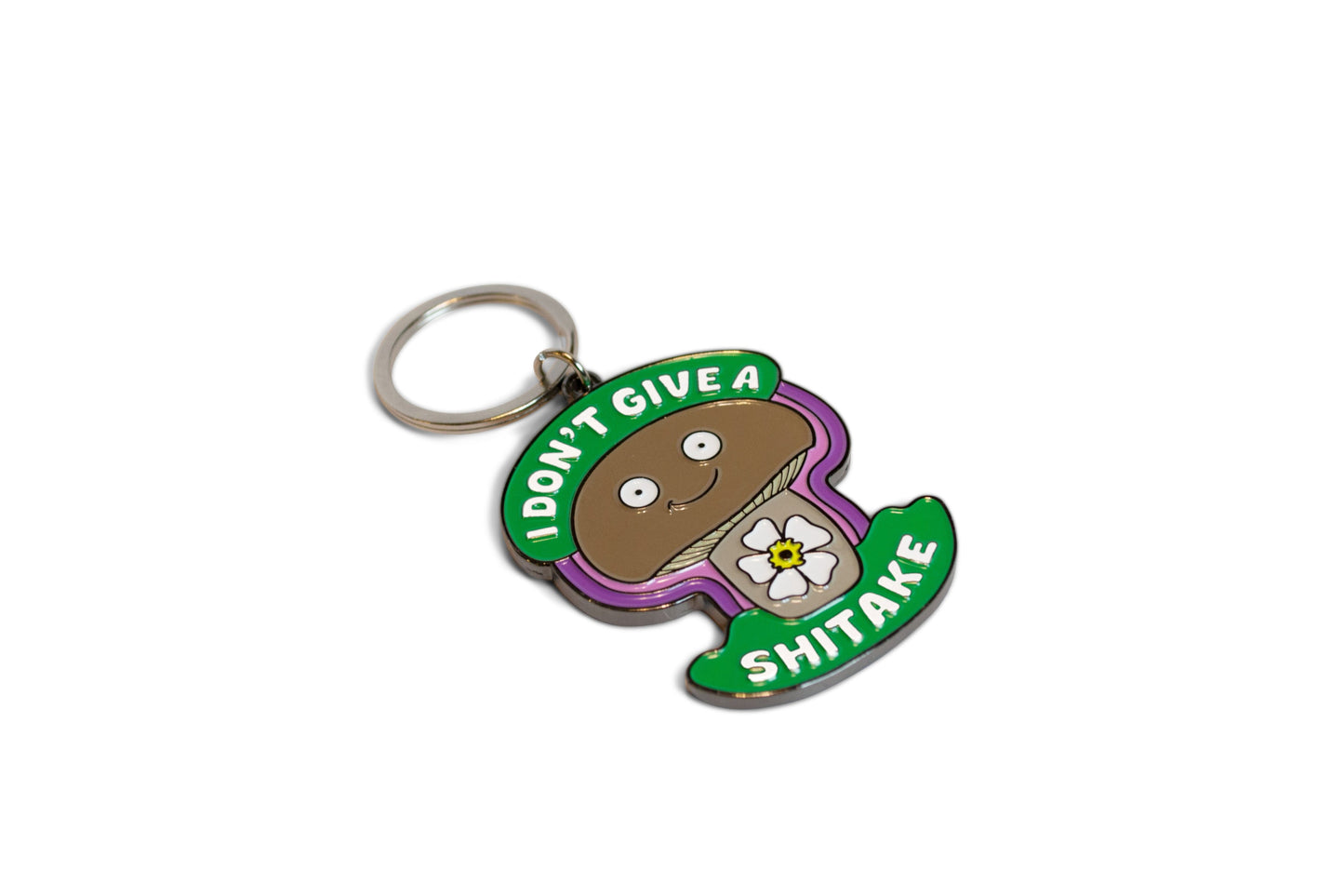 "I Don't Give a Shitake" Mushroom Keychain