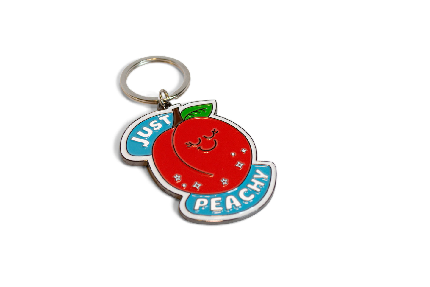 "Just Peachy" Peach Keychain